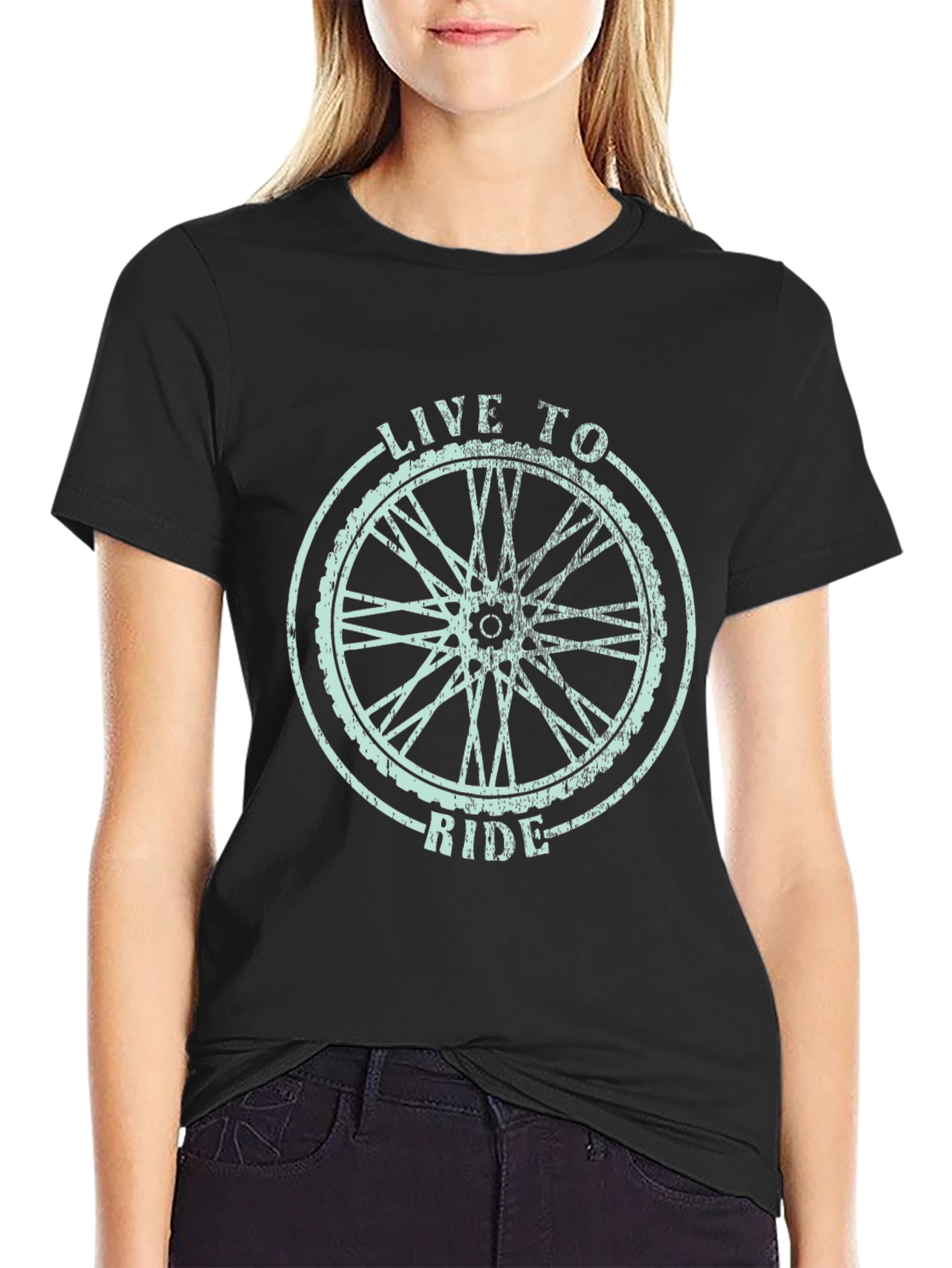 Live to Ride Black Graphic Tee