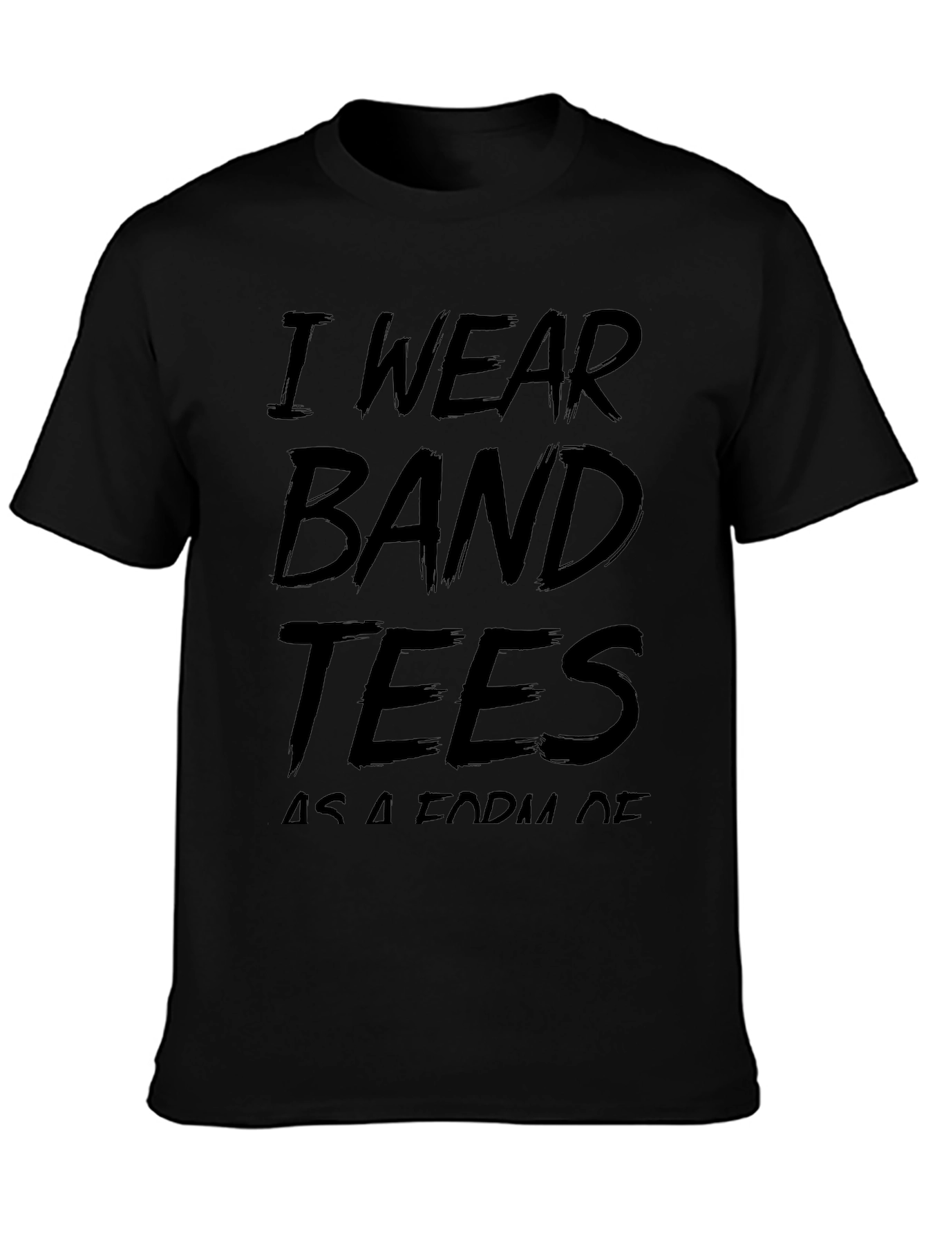 I Wear Band Tees Graphic T-Shirt - Black