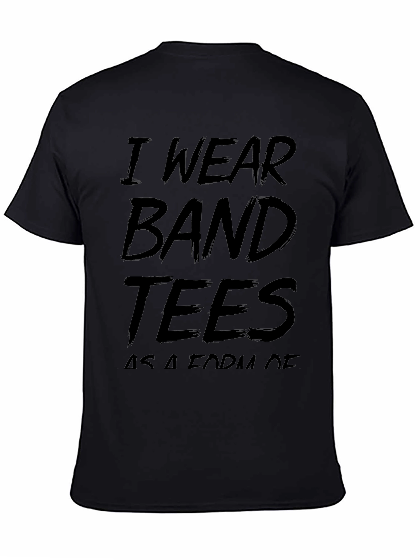 I Wear Band Tees Graphic T-Shirt - Black
