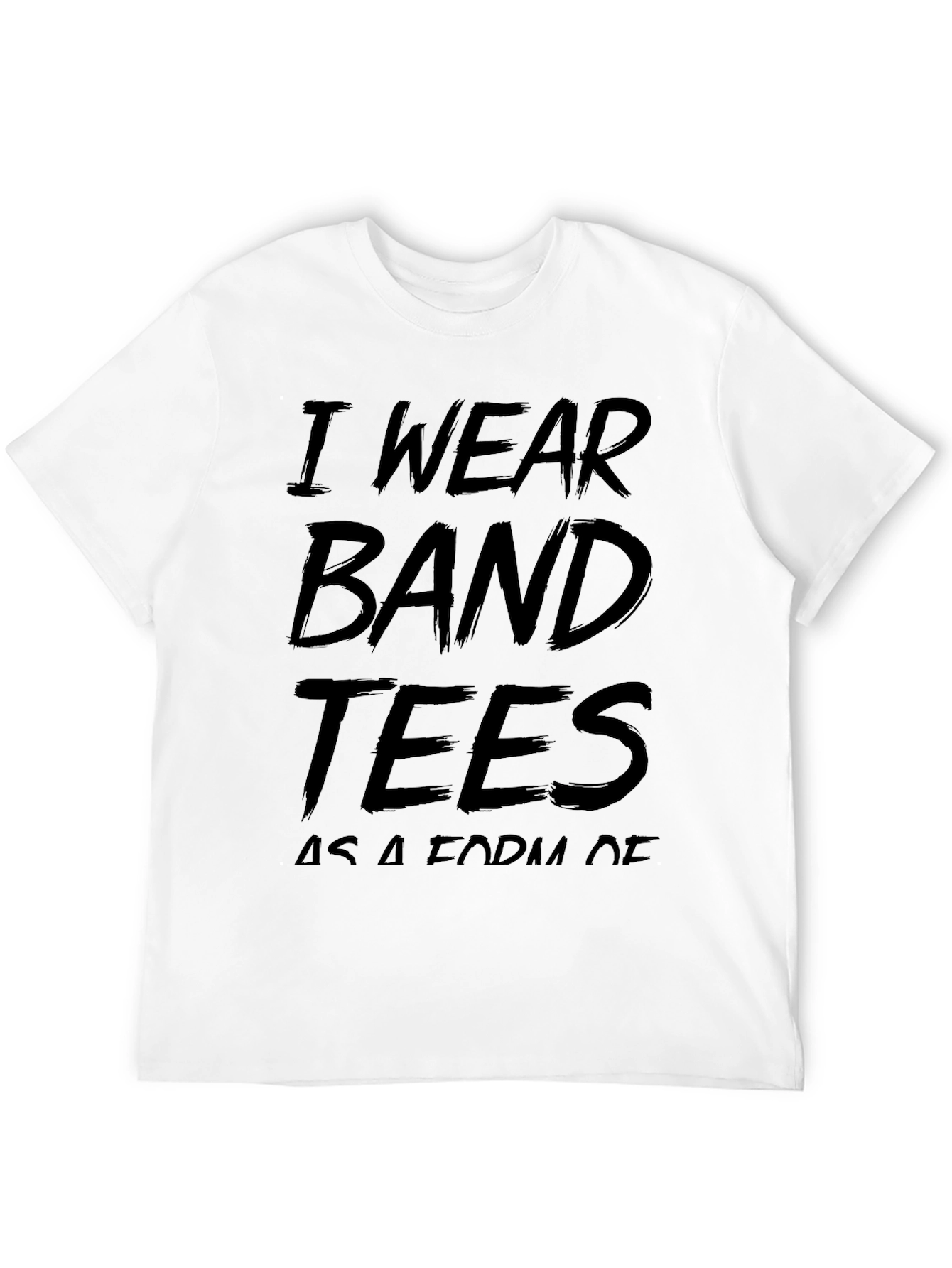 I Wear Band Tees Graphic T-Shirt - Black