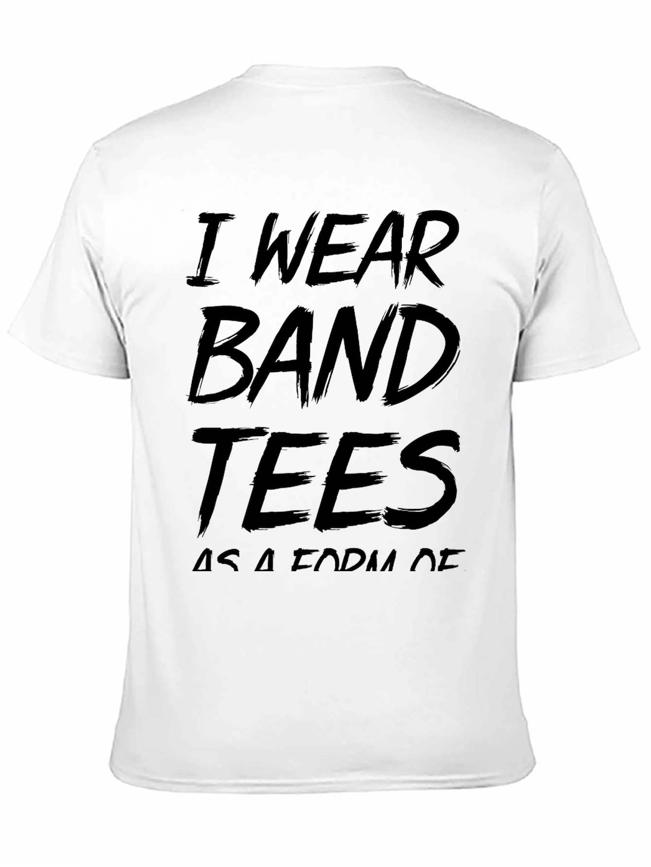 I Wear Band Tees Graphic T-Shirt - Black