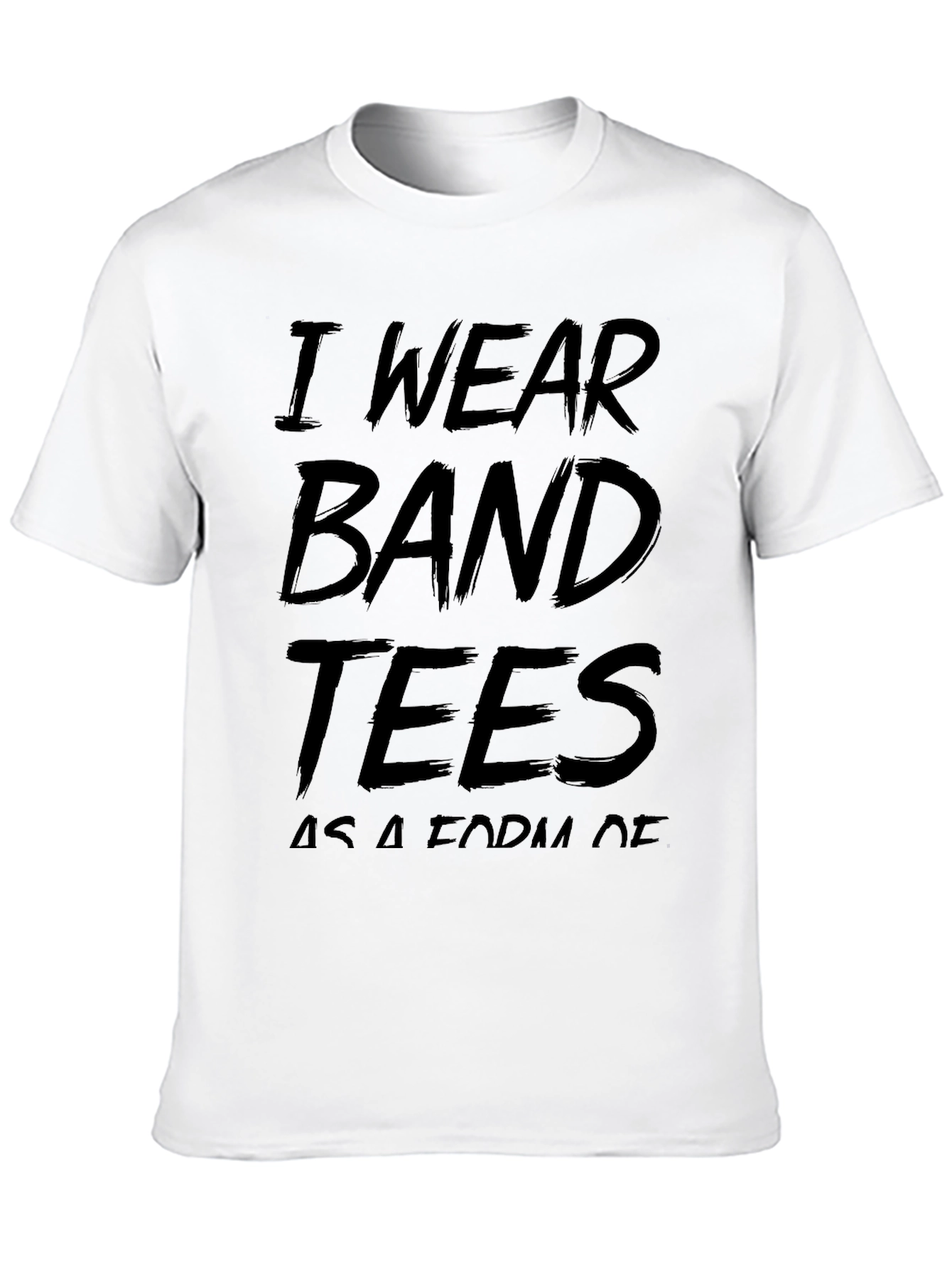 I Wear Band Tees Graphic T-Shirt - Black