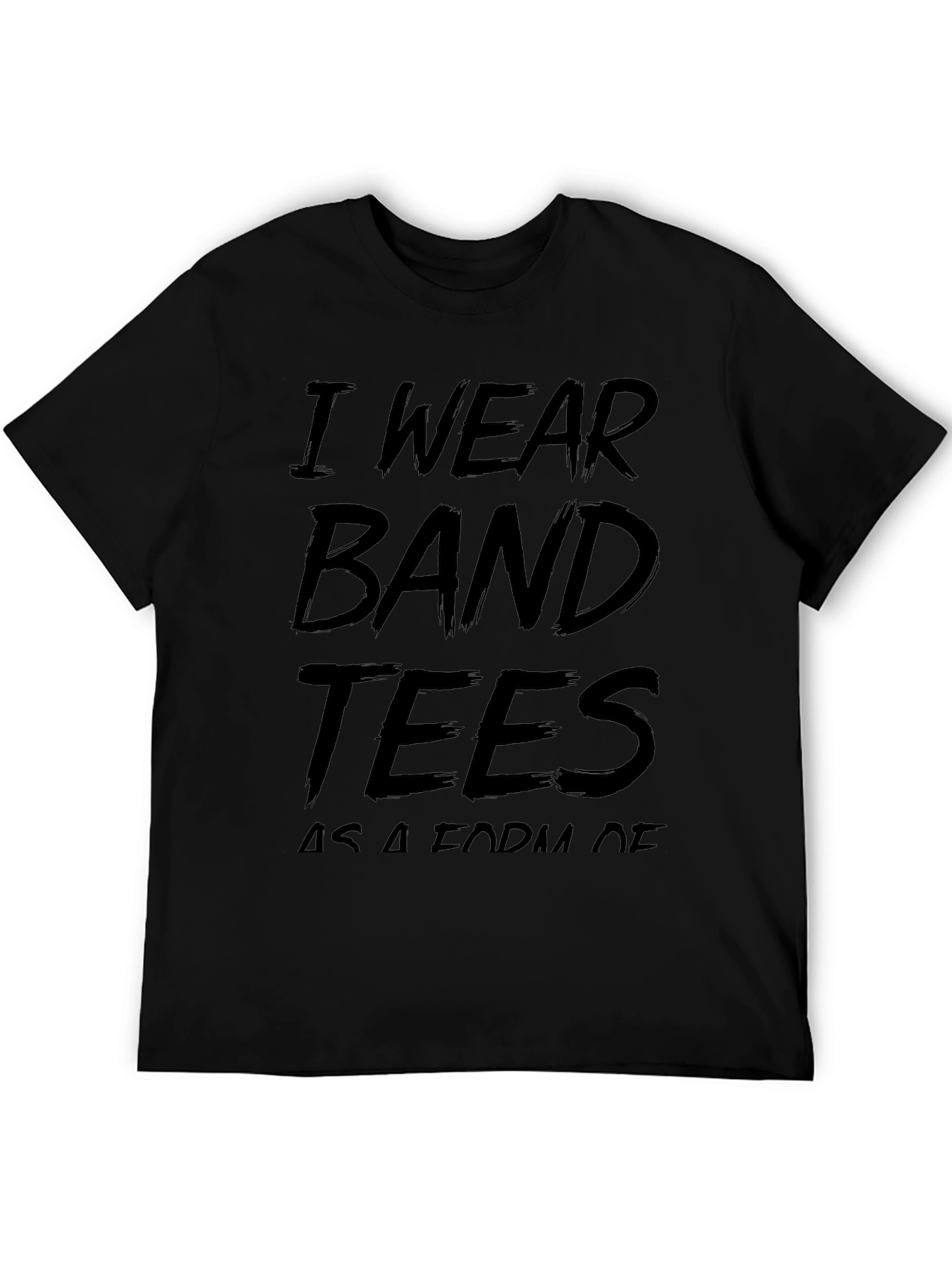I Wear Band Tees Graphic T-Shirt - Black