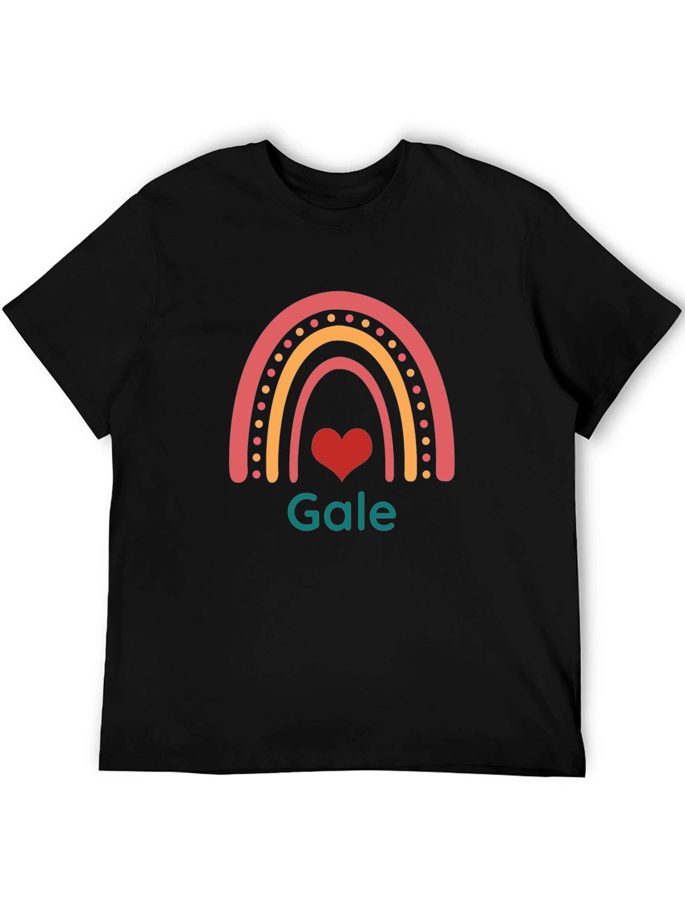 Rainbow Heart Gale T-Shirt - Stylish Graphic Tee