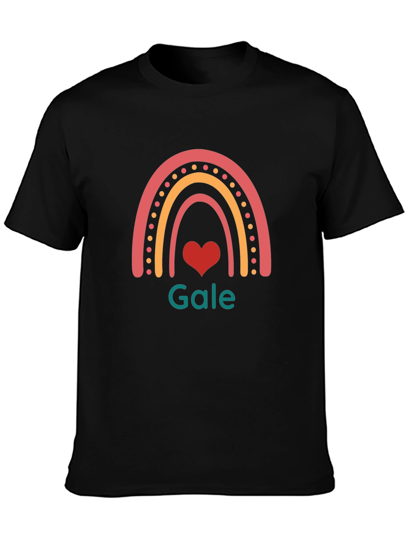 Rainbow Heart Gale T-Shirt - Stylish Graphic Tee