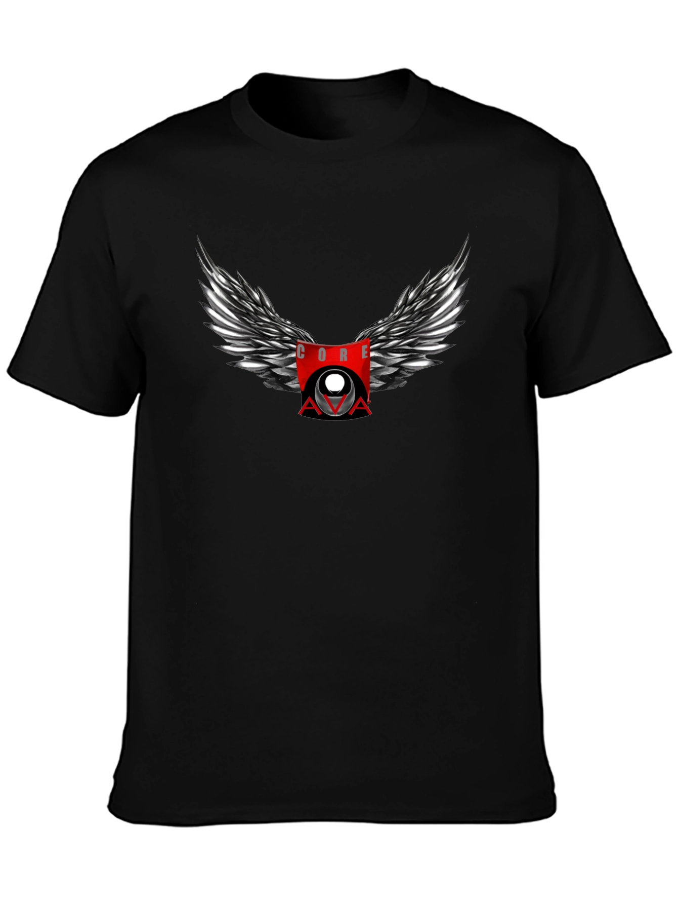 CORE AVA Winged Graphic Black T-Shirt