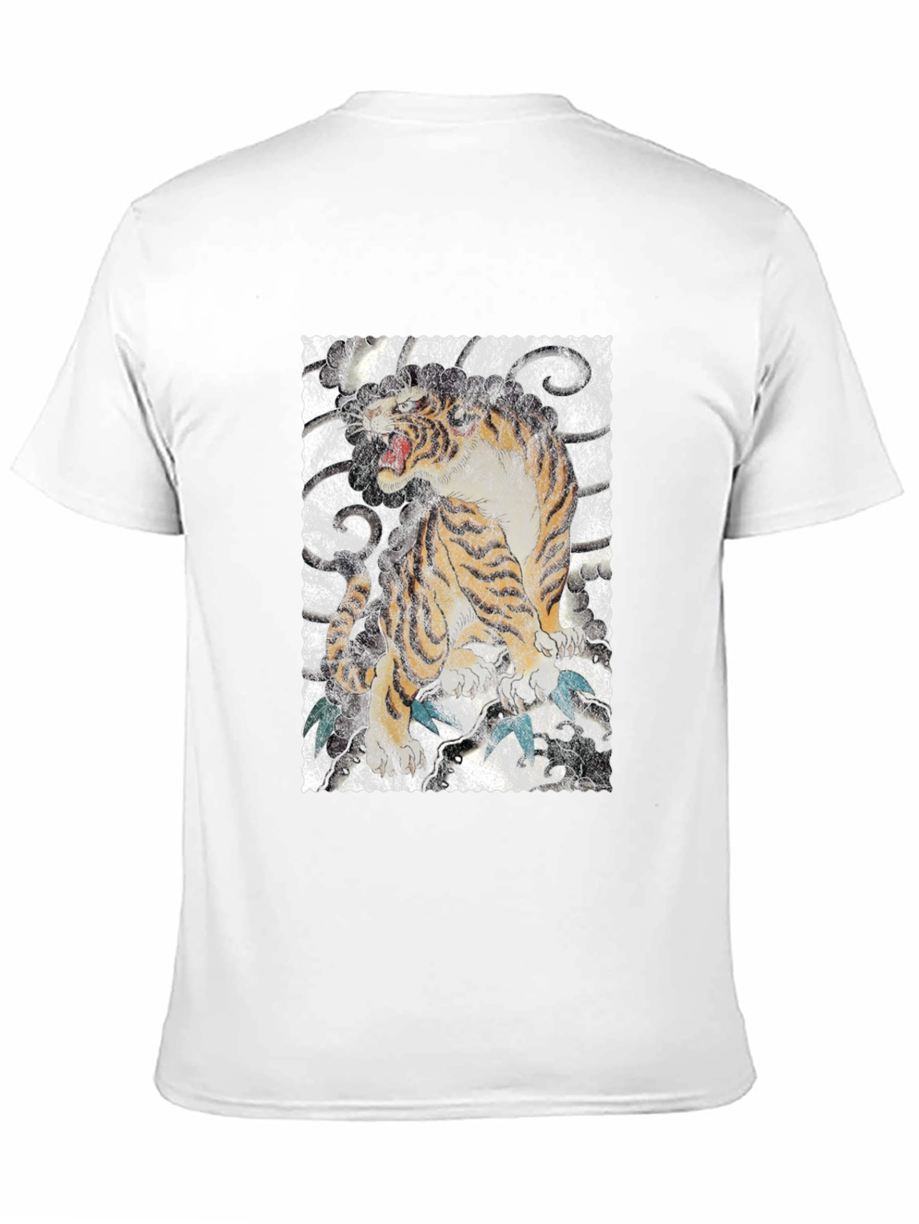Tiger Graphic Print Black T-Shirt