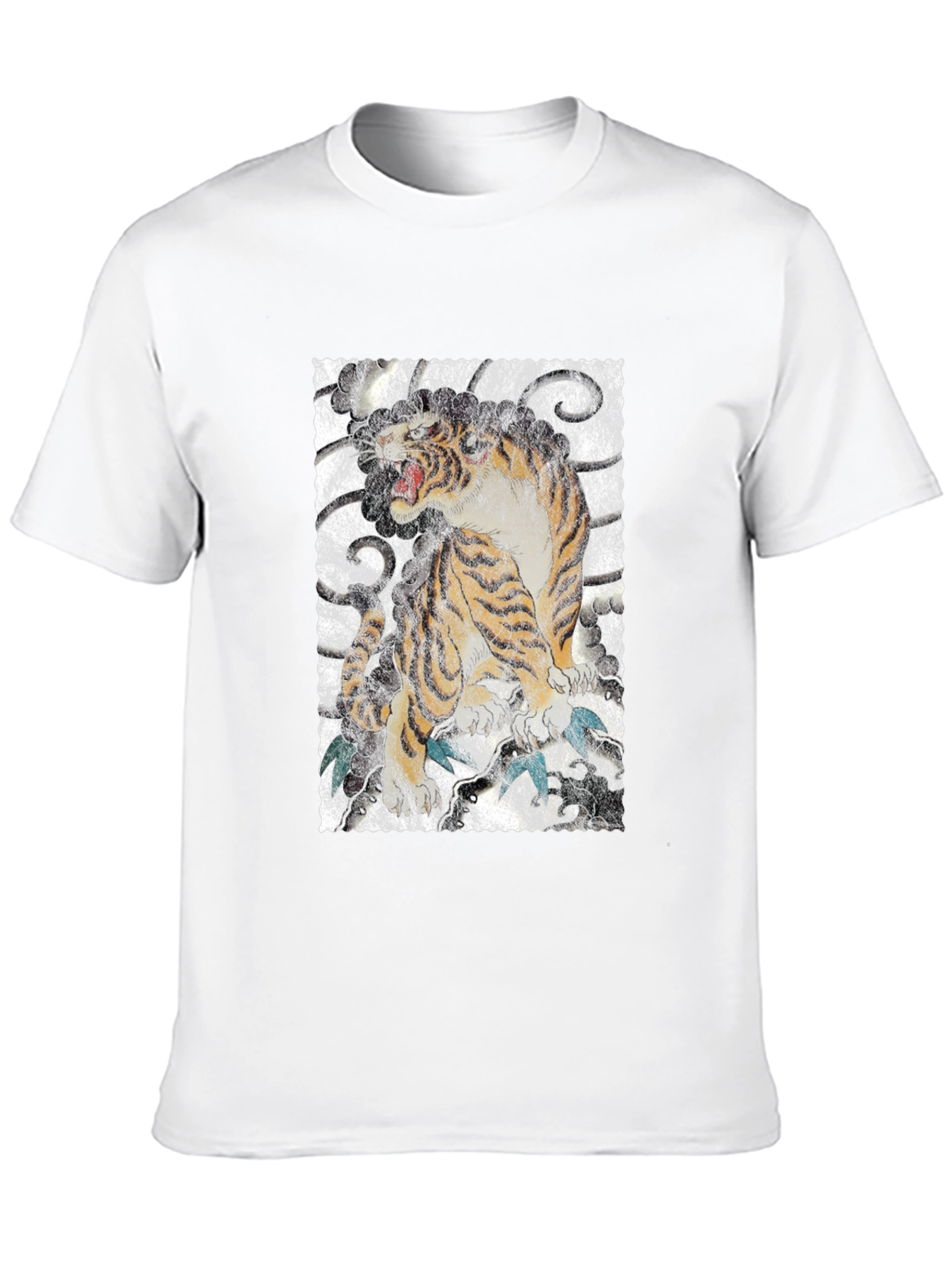 Tiger Graphic Print Black T-Shirt