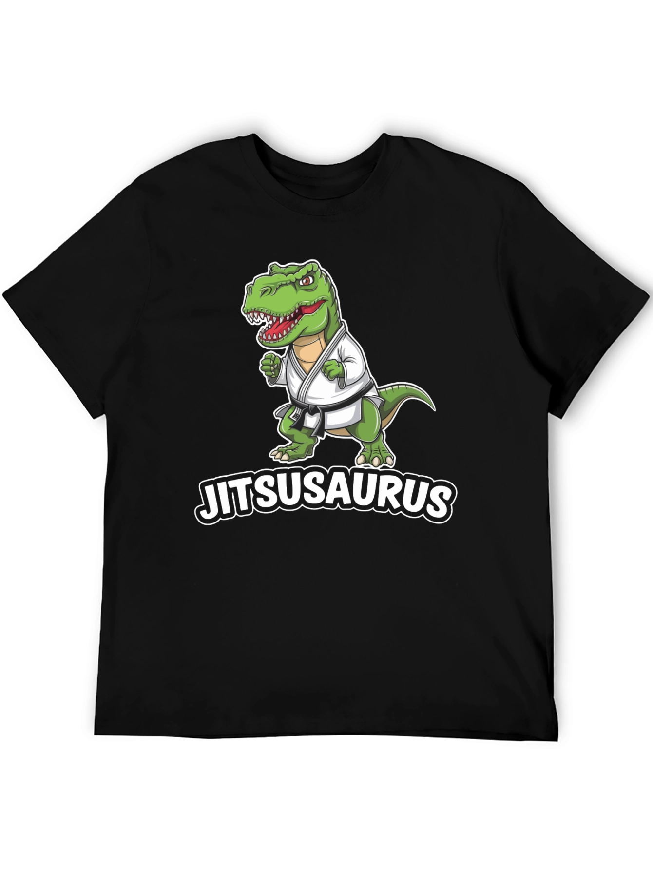 Jitsusaurus Black T-Shirt - Funny Jiu Jitsu Dinosaur Tee