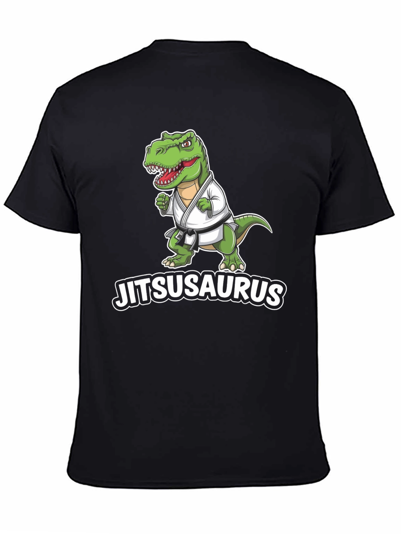 Jitsusaurus Black T-Shirt - Funny Jiu Jitsu Dinosaur Tee