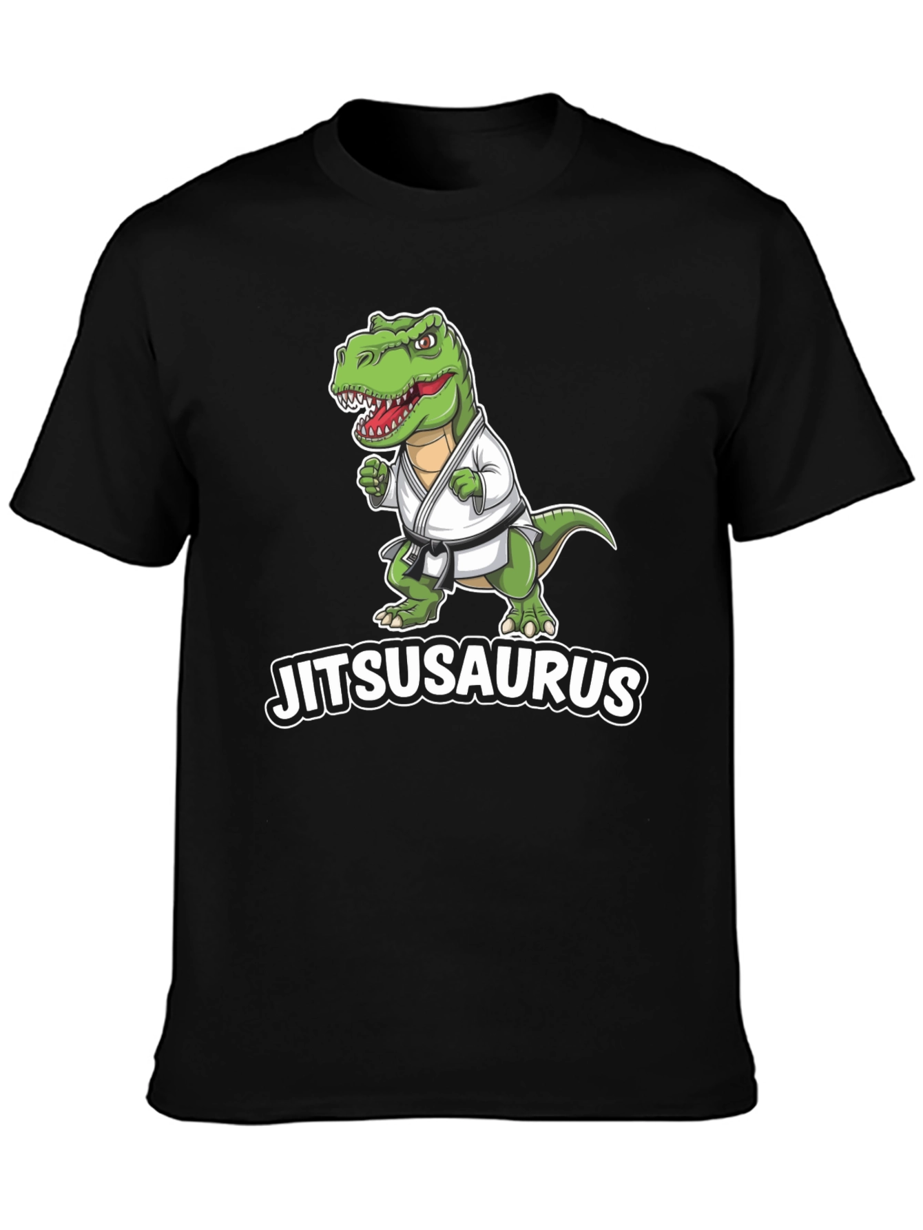 Jitsusaurus Black T-Shirt - Funny Jiu Jitsu Dinosaur Tee
