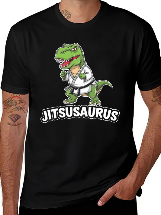 Jitsusaurus Black T-Shirt - Funny Jiu Jitsu Dinosaur Tee
