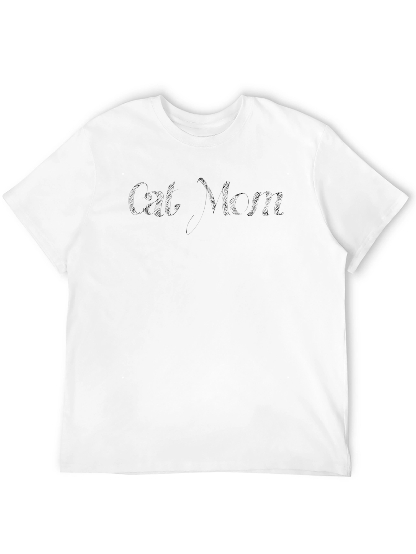 Cat Mom Graphic T-Shirt - Black