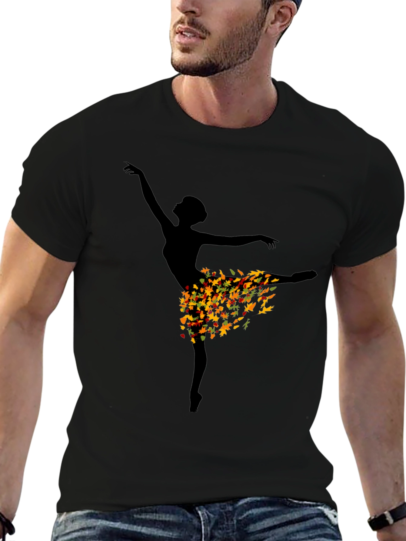 Autumn Ballerina Black T-Shirt
