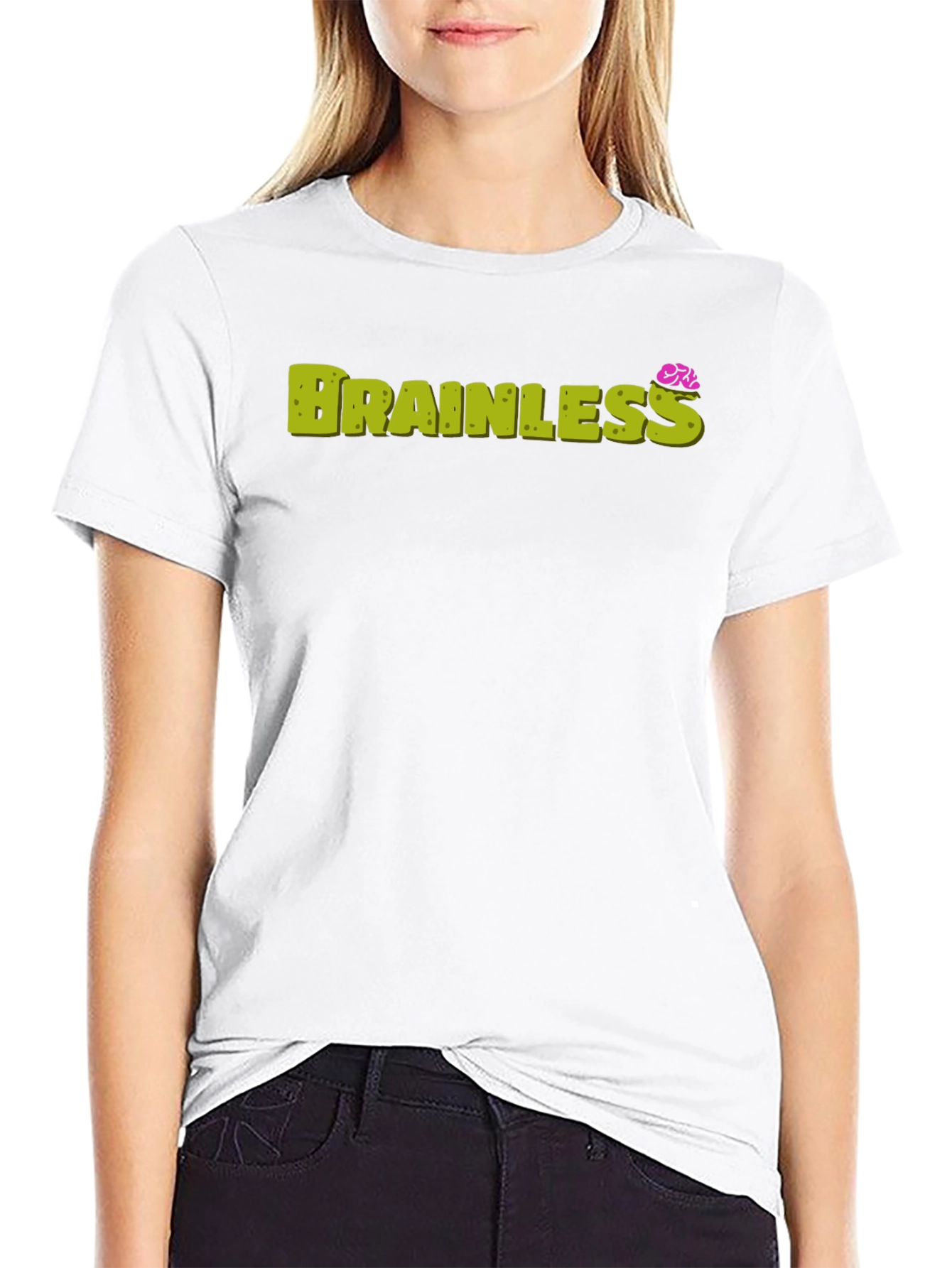 Brainless Graphic Print Crew Neck Tee