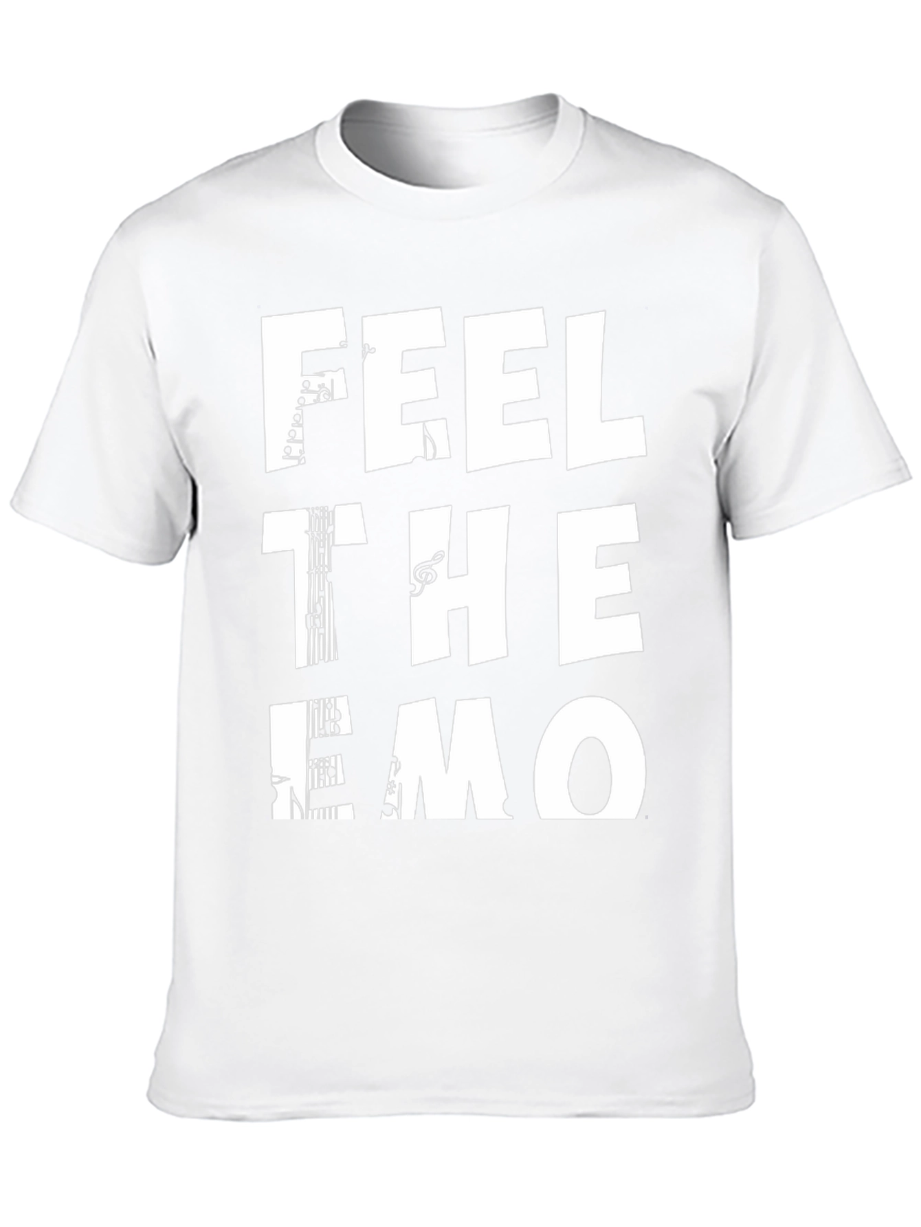 Feel the Emo Music T-Shirt - Black Graphic Tee