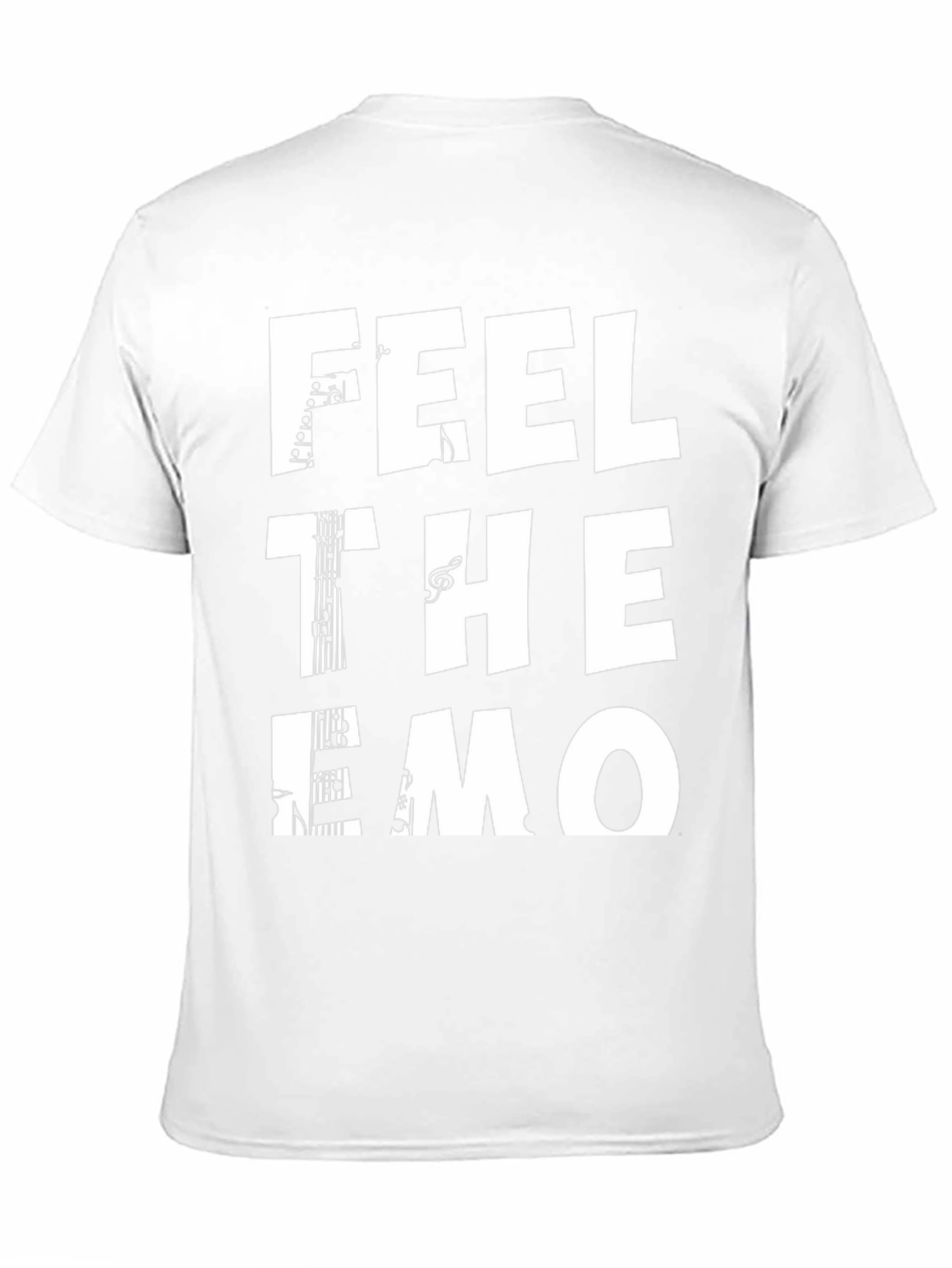 Feel the Emo Music T-Shirt - Black Graphic Tee