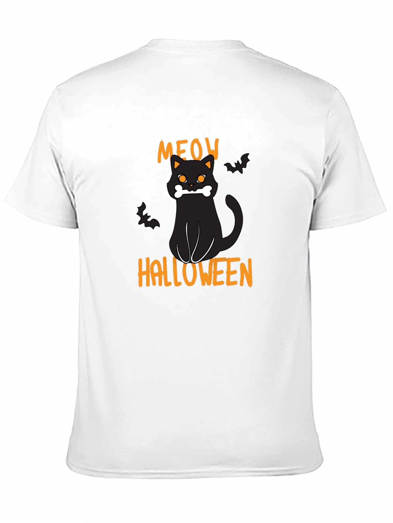 Halloween Meow Black Cat Graphic T-Shirt