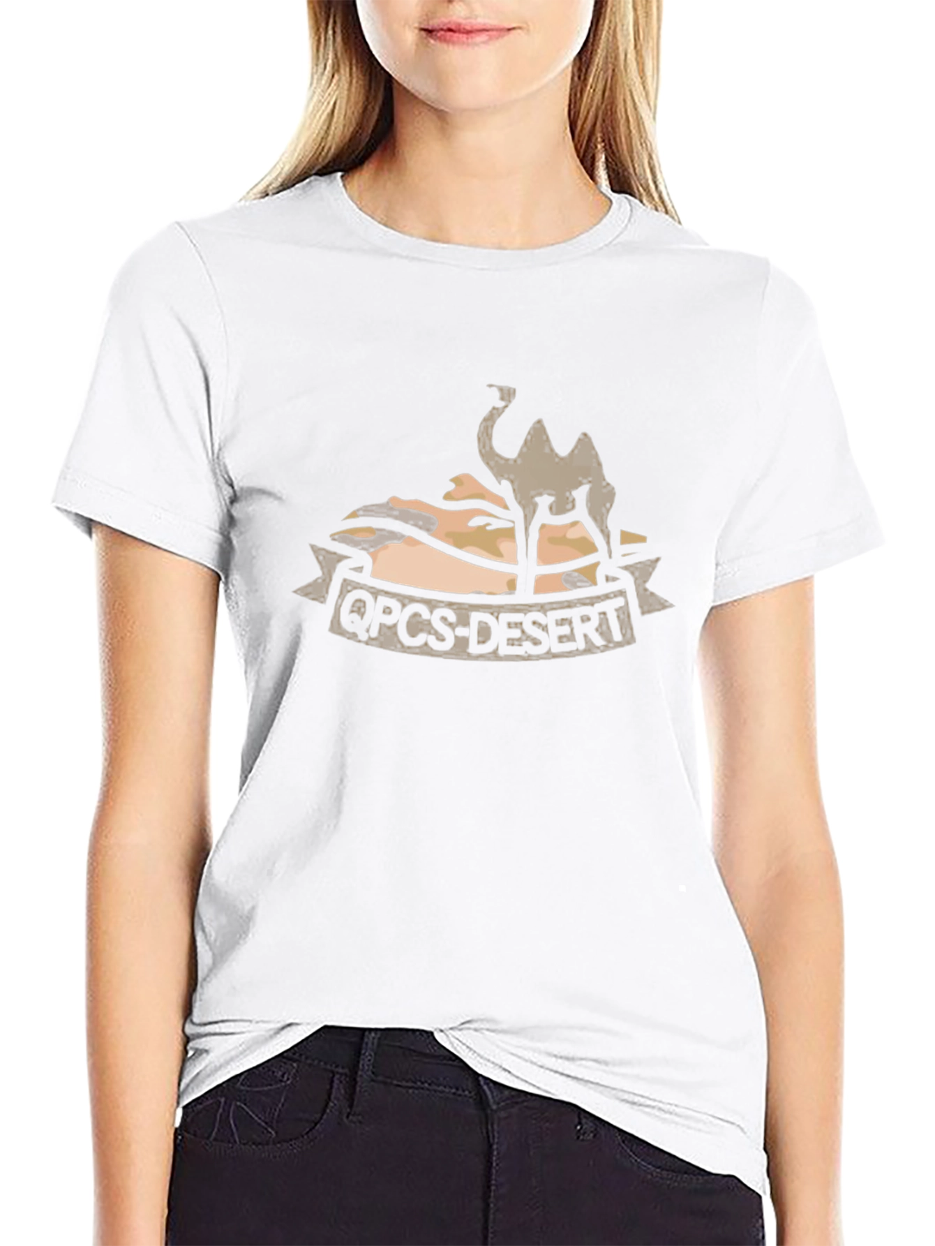 QOCS-Desert Camel Graphic T-Shirt