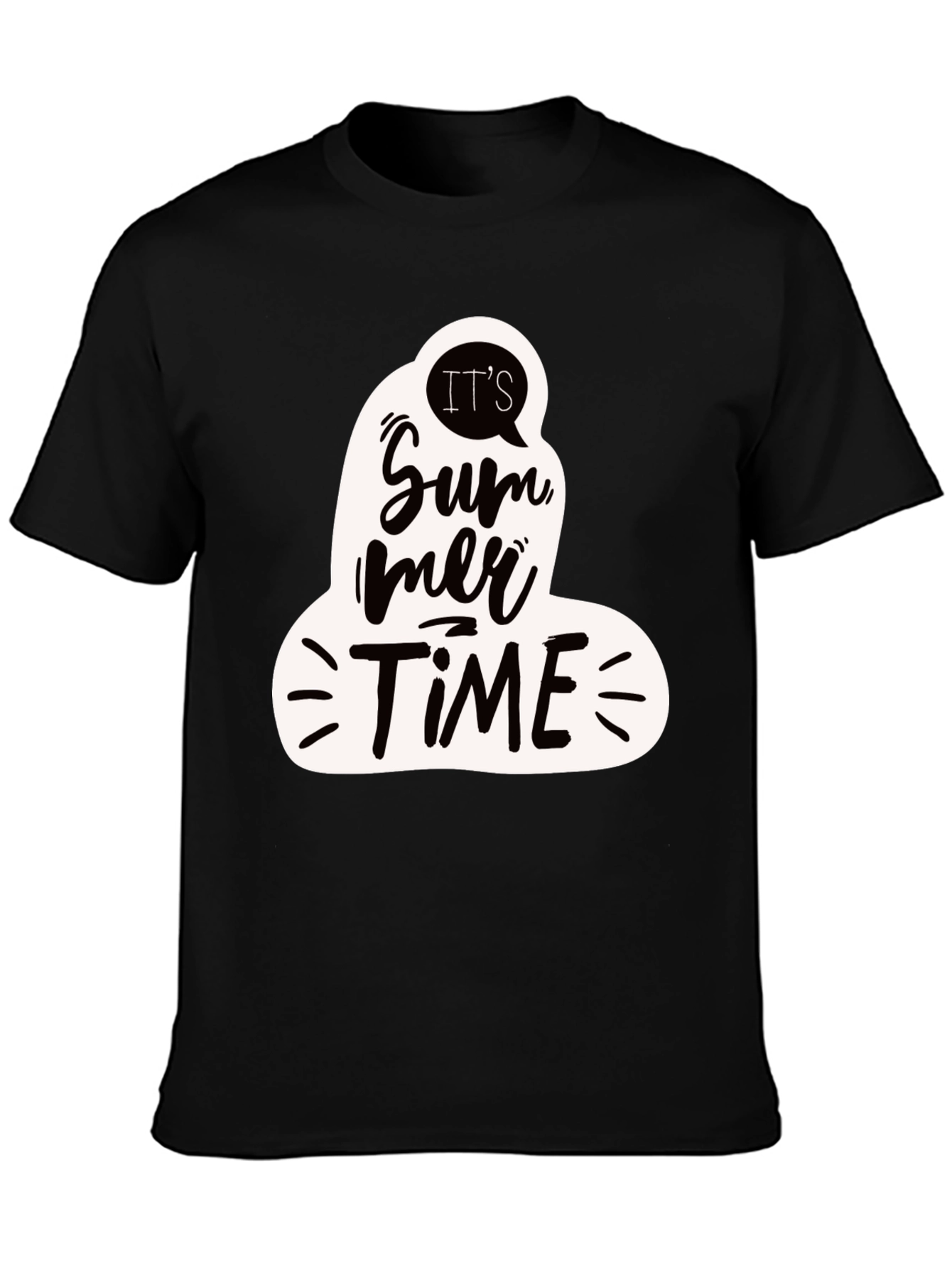 Its Summer Time Black Graphic Tee