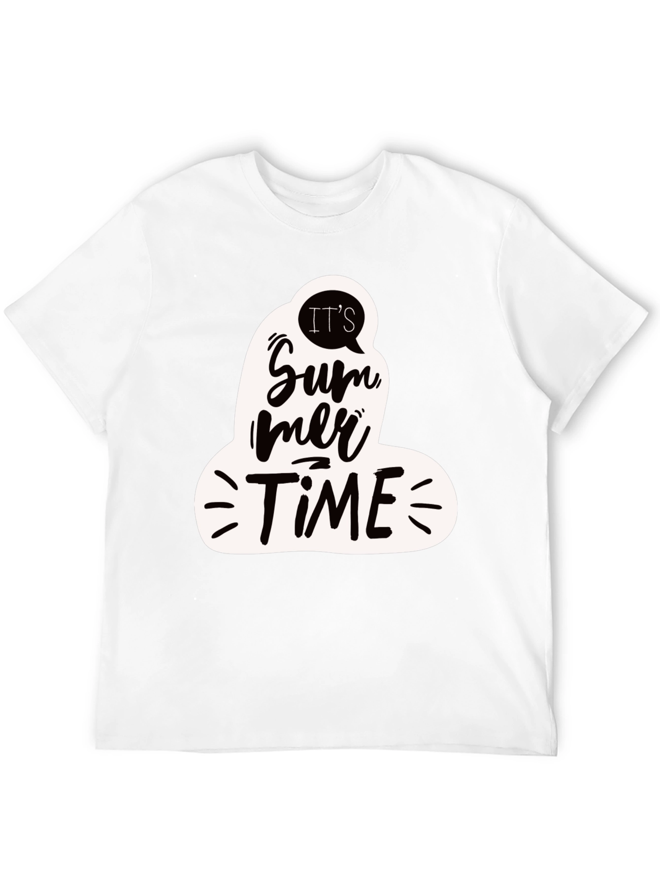 Its Summer Time Black Graphic Tee