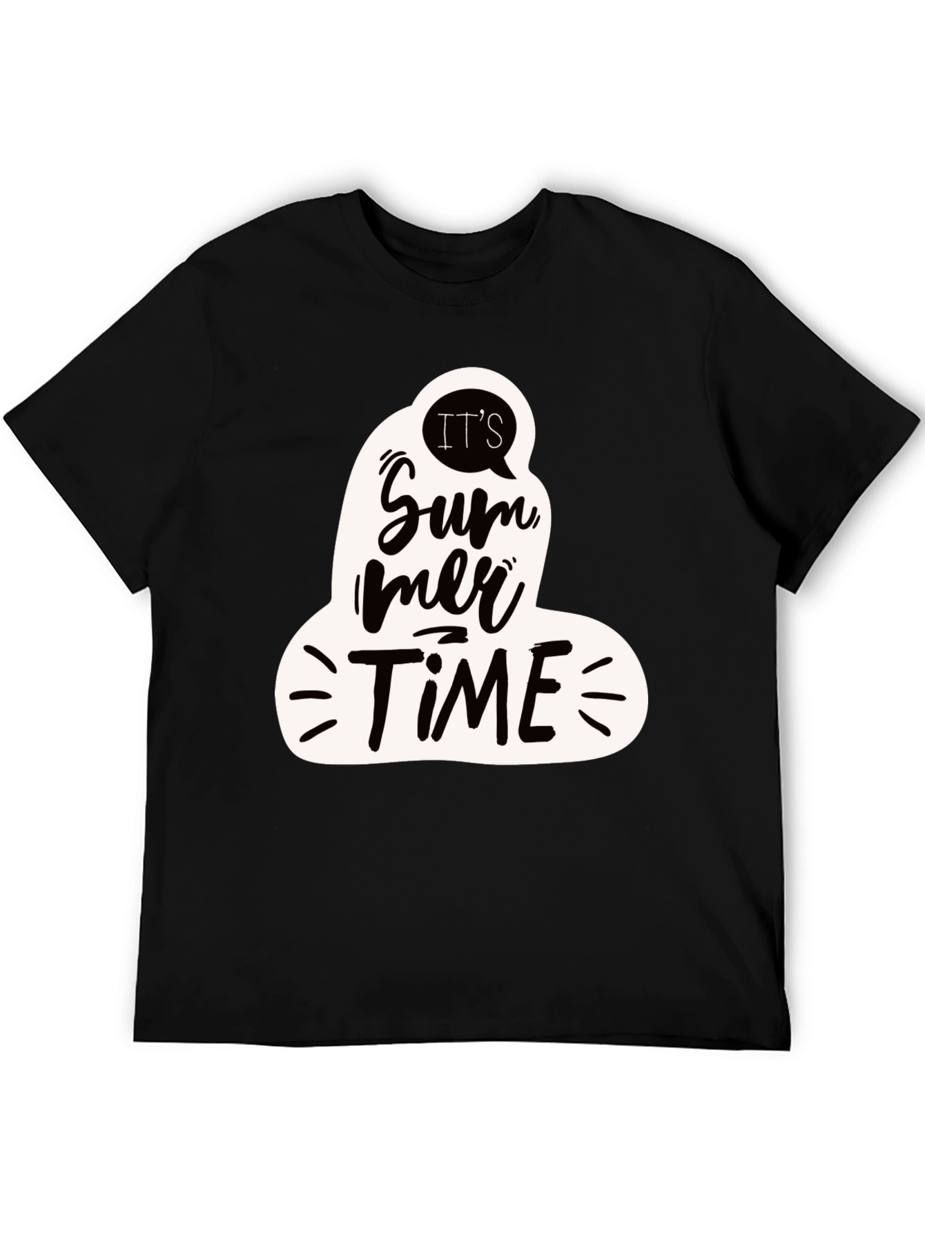 Its Summer Time Black Graphic Tee