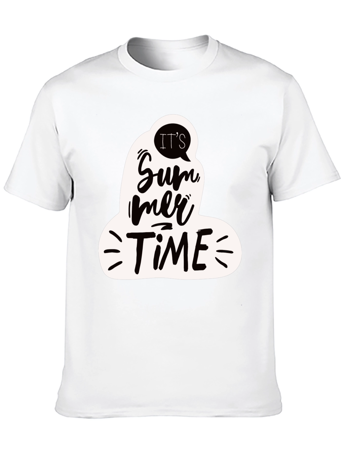Its Summer Time Black Graphic Tee