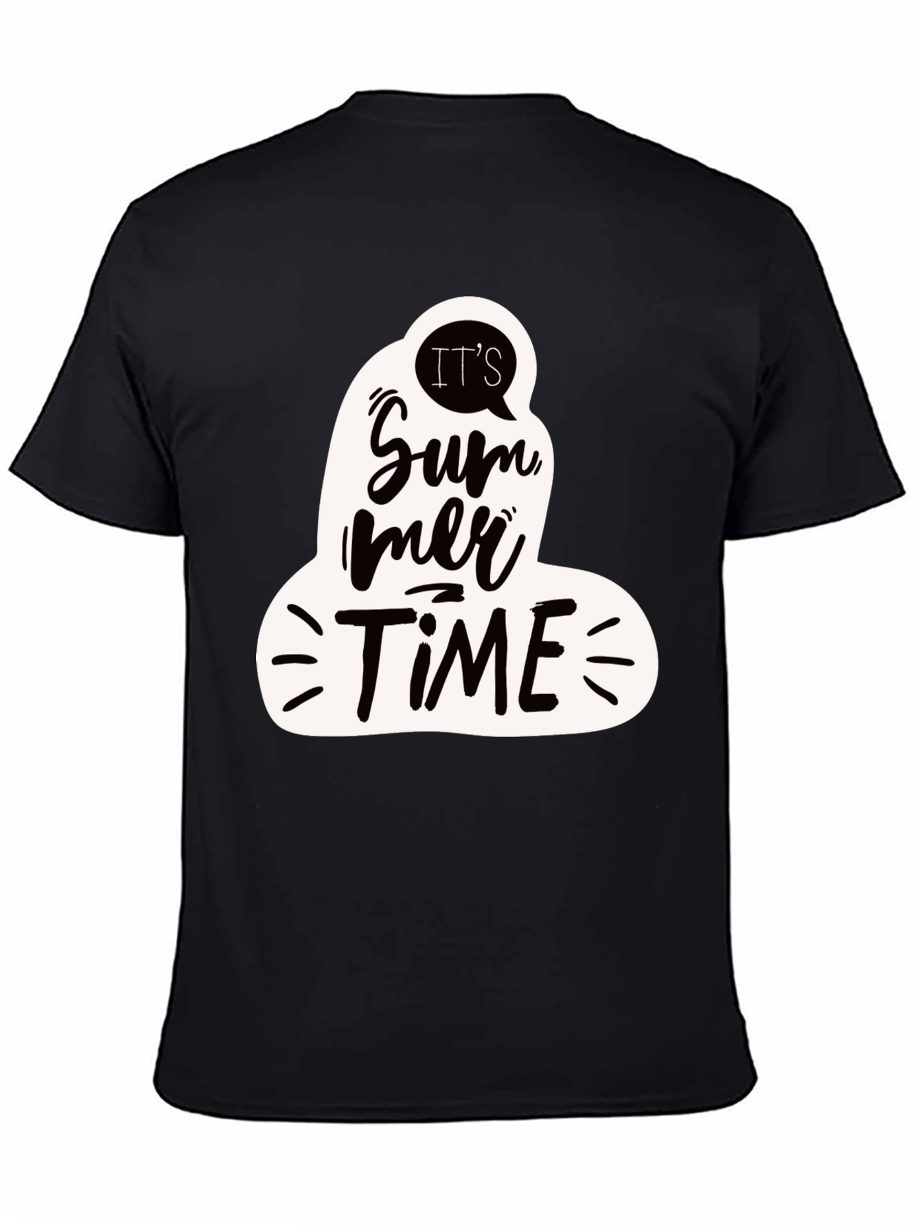 Its Summer Time Black Graphic Tee