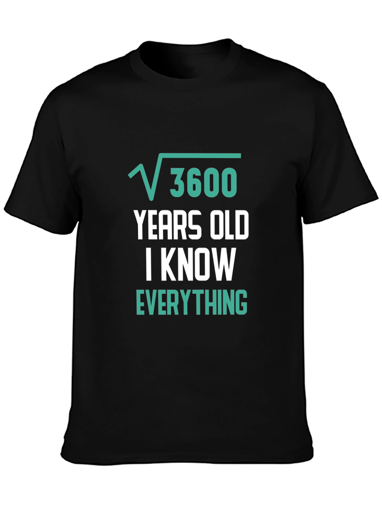 Funny Math T-Shirt: Square Root of 3600 = 60