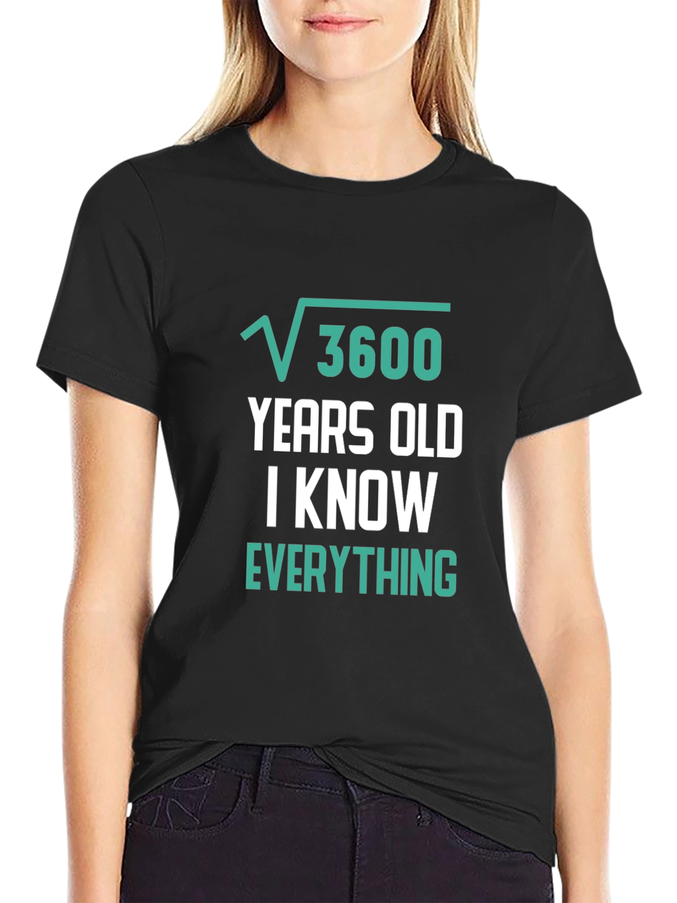 Funny Math T-Shirt: Square Root of 3600 = 60