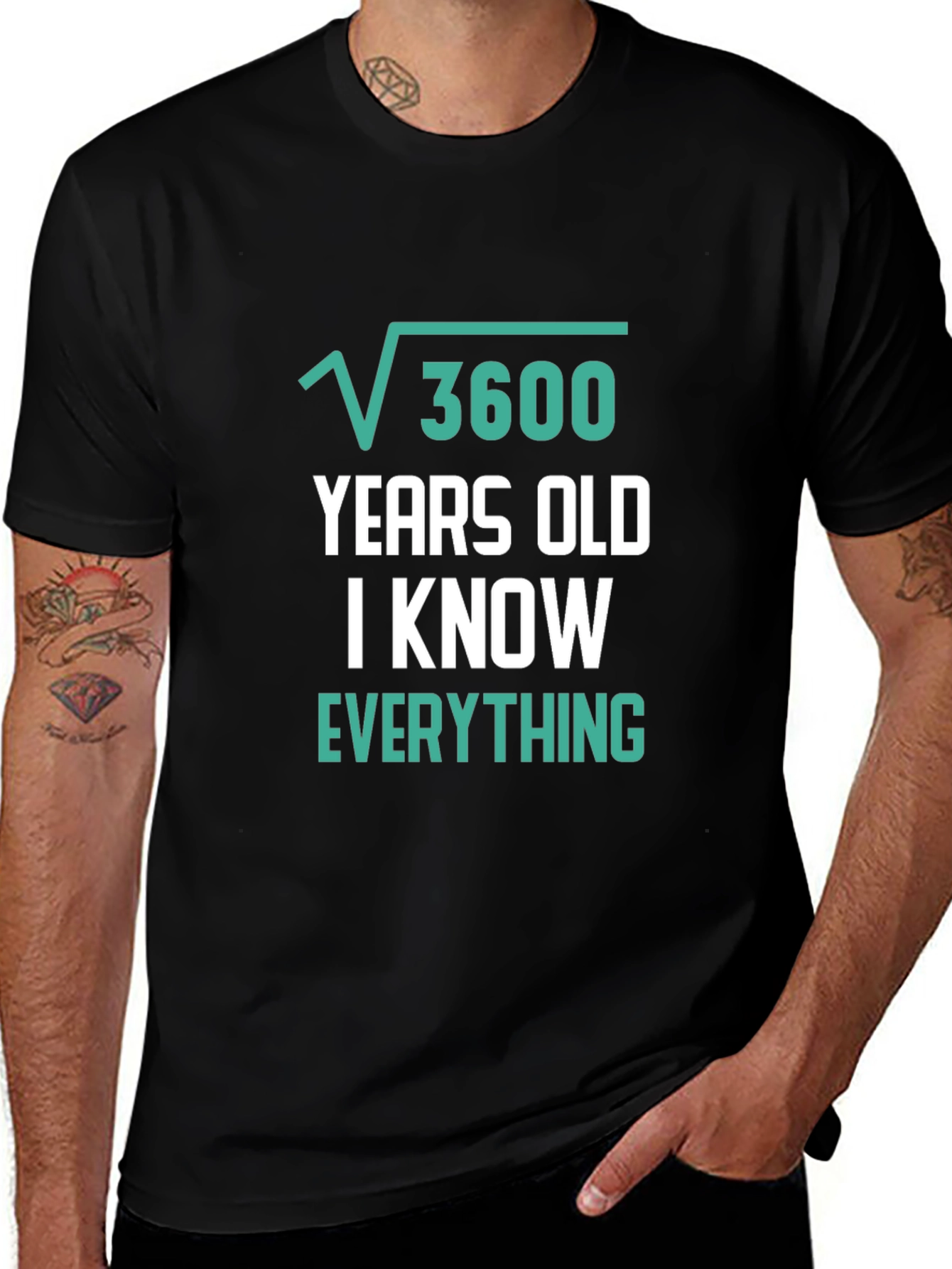 Funny Math T-Shirt: Square Root of 3600 = 60
