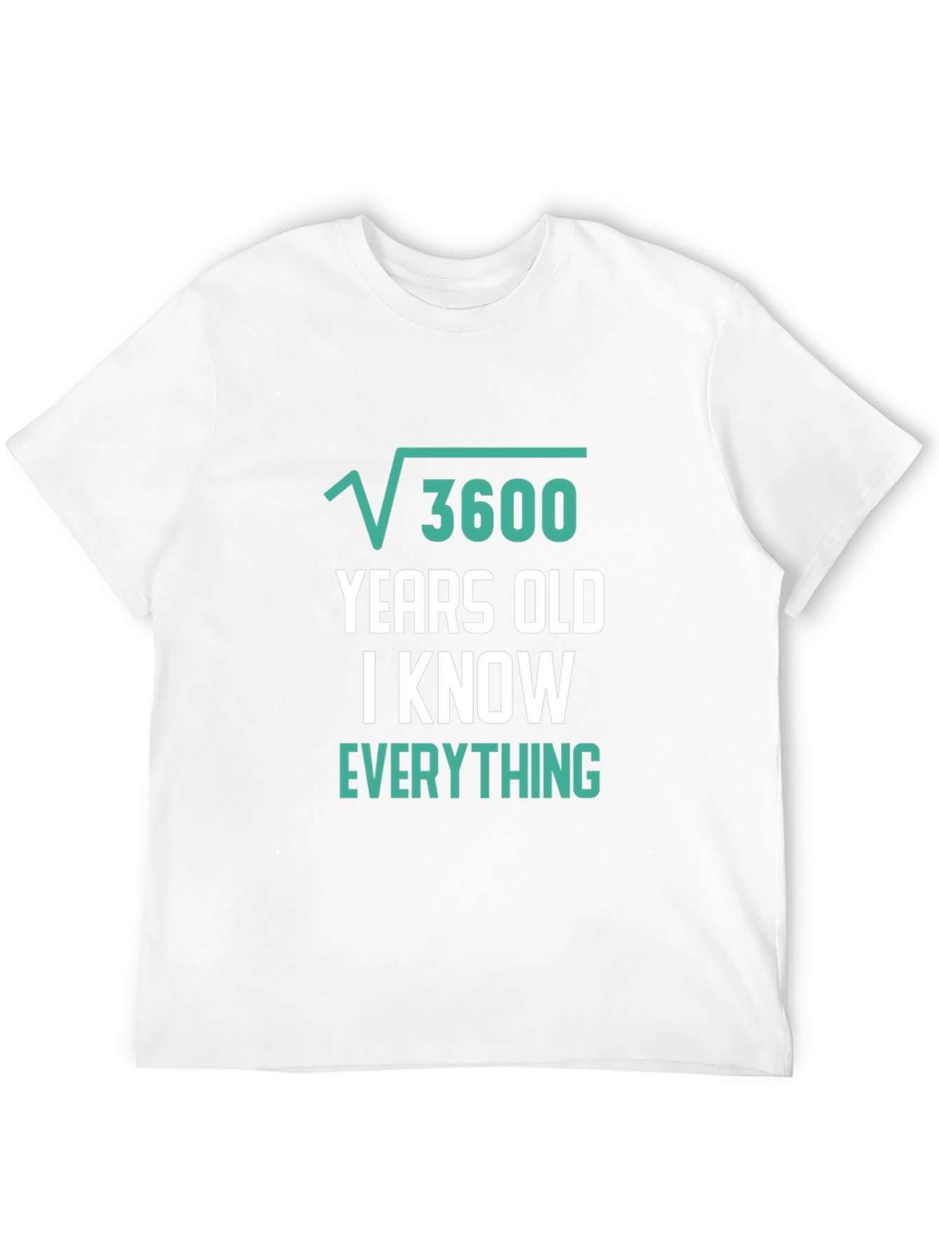 Funny Math T-Shirt: Square Root of 3600 = 60