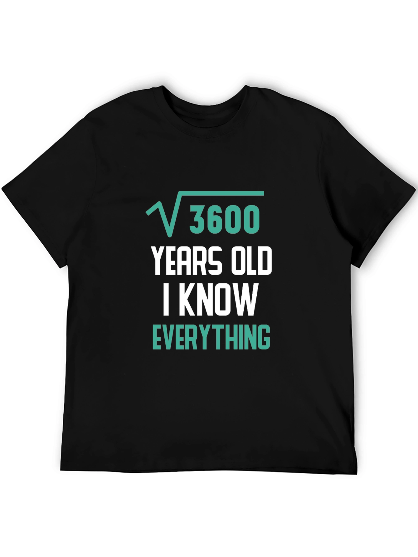 Funny Math T-Shirt: Square Root of 3600 = 60