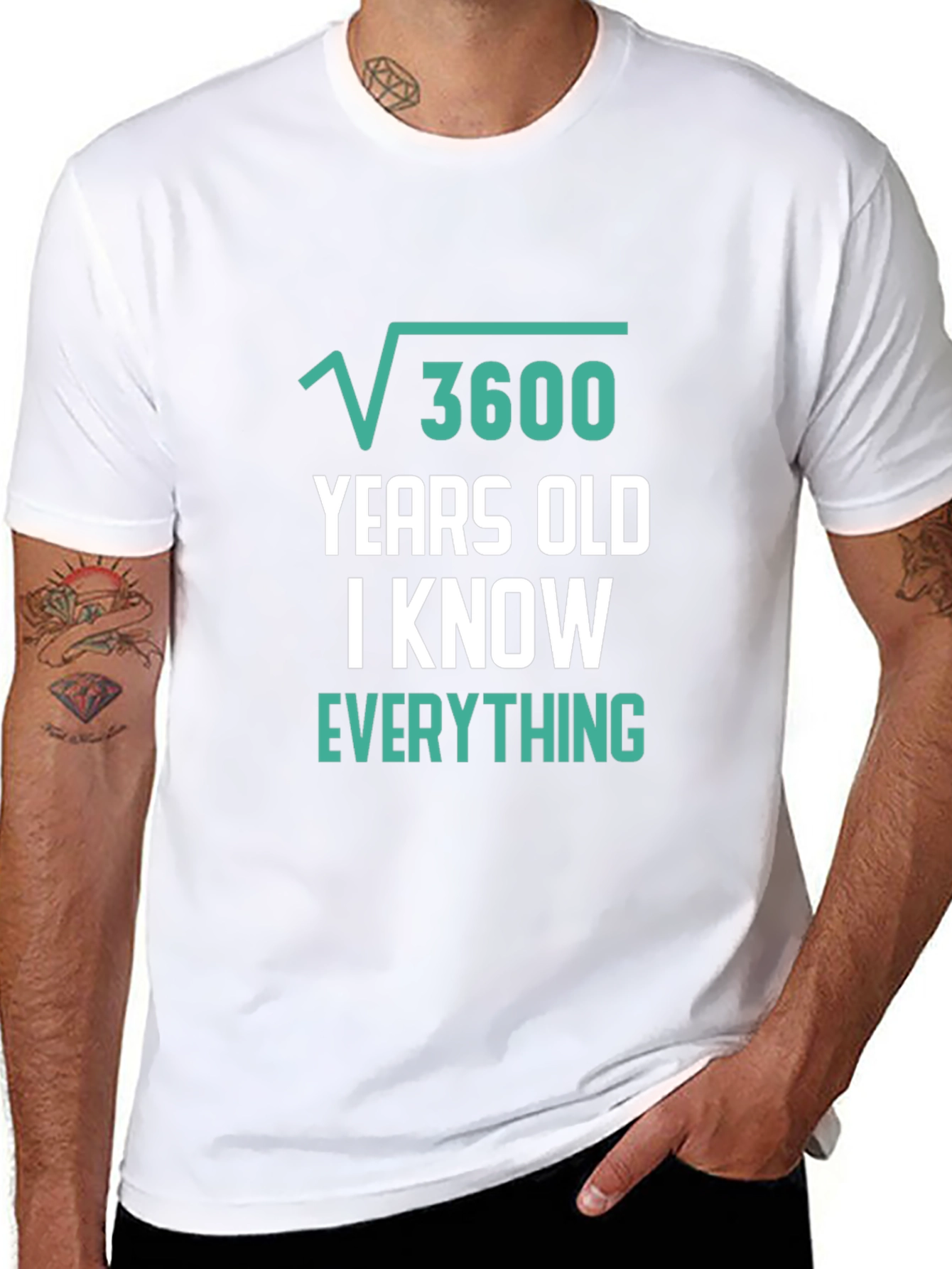 Funny Math T-Shirt: Square Root of 3600 = 60