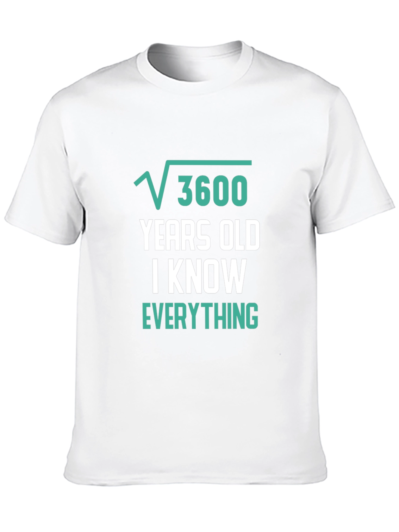 Funny Math T-Shirt: Square Root of 3600 = 60
