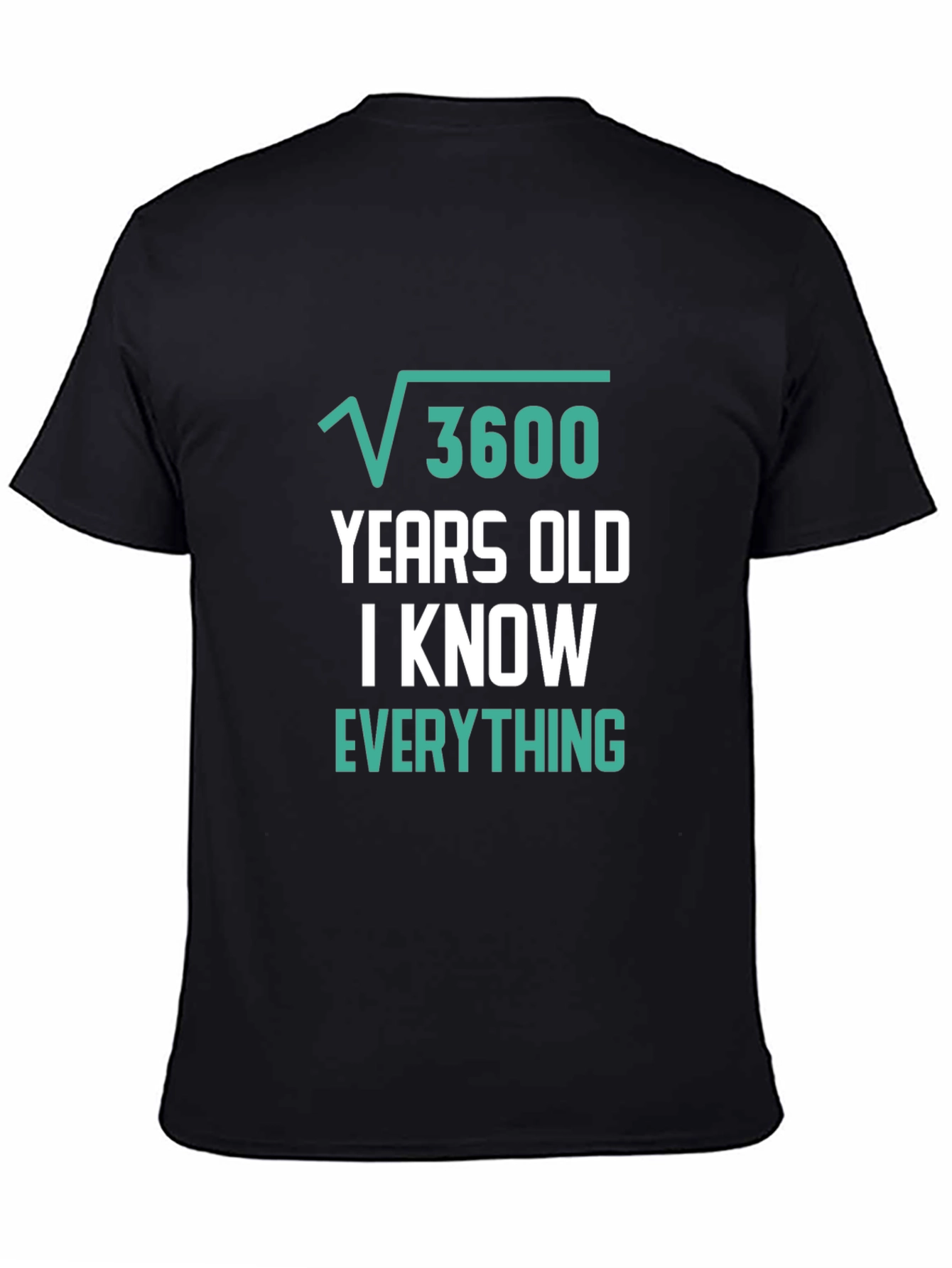 Funny Math T-Shirt: Square Root of 3600 = 60