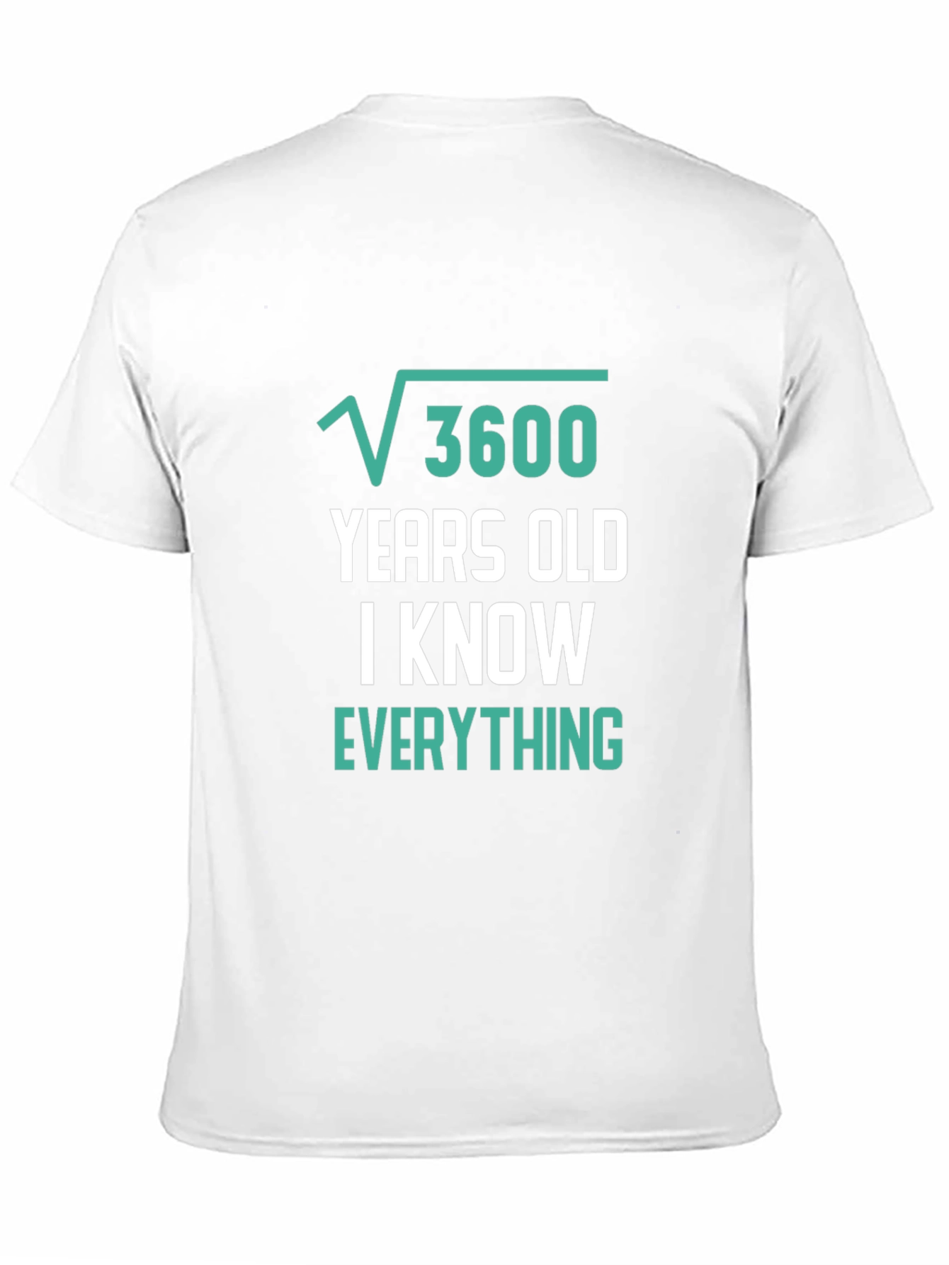 Funny Math T-Shirt: Square Root of 3600 = 60