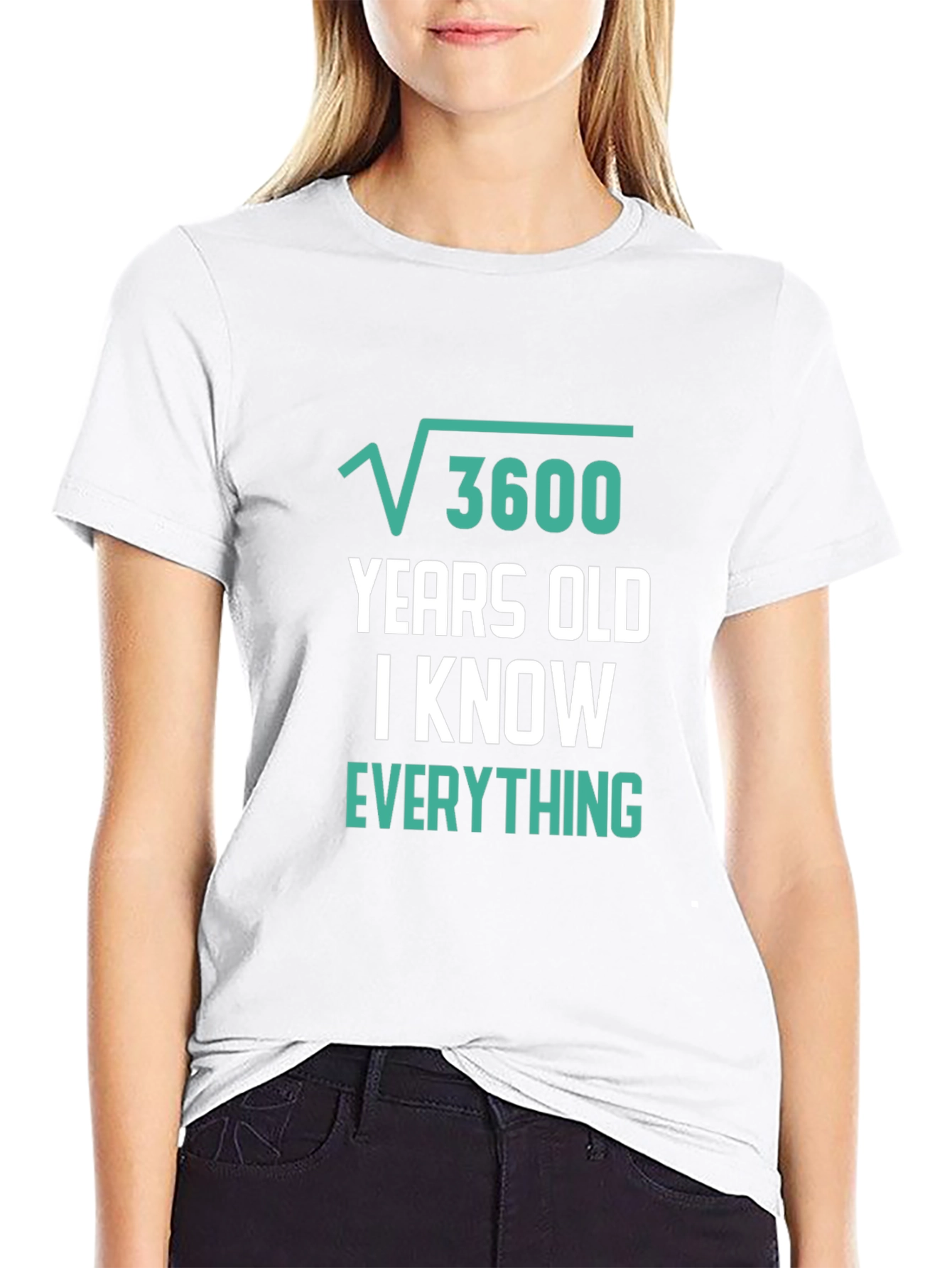 Funny Math T-Shirt: Square Root of 3600 = 60