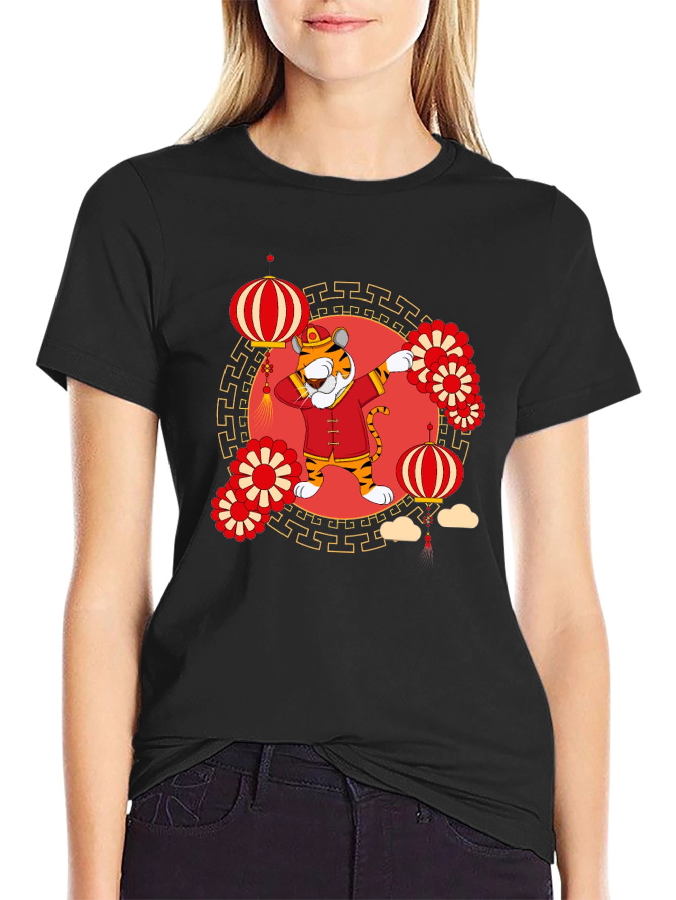 Dabbing Tiger Chinese New Year T-Shirt