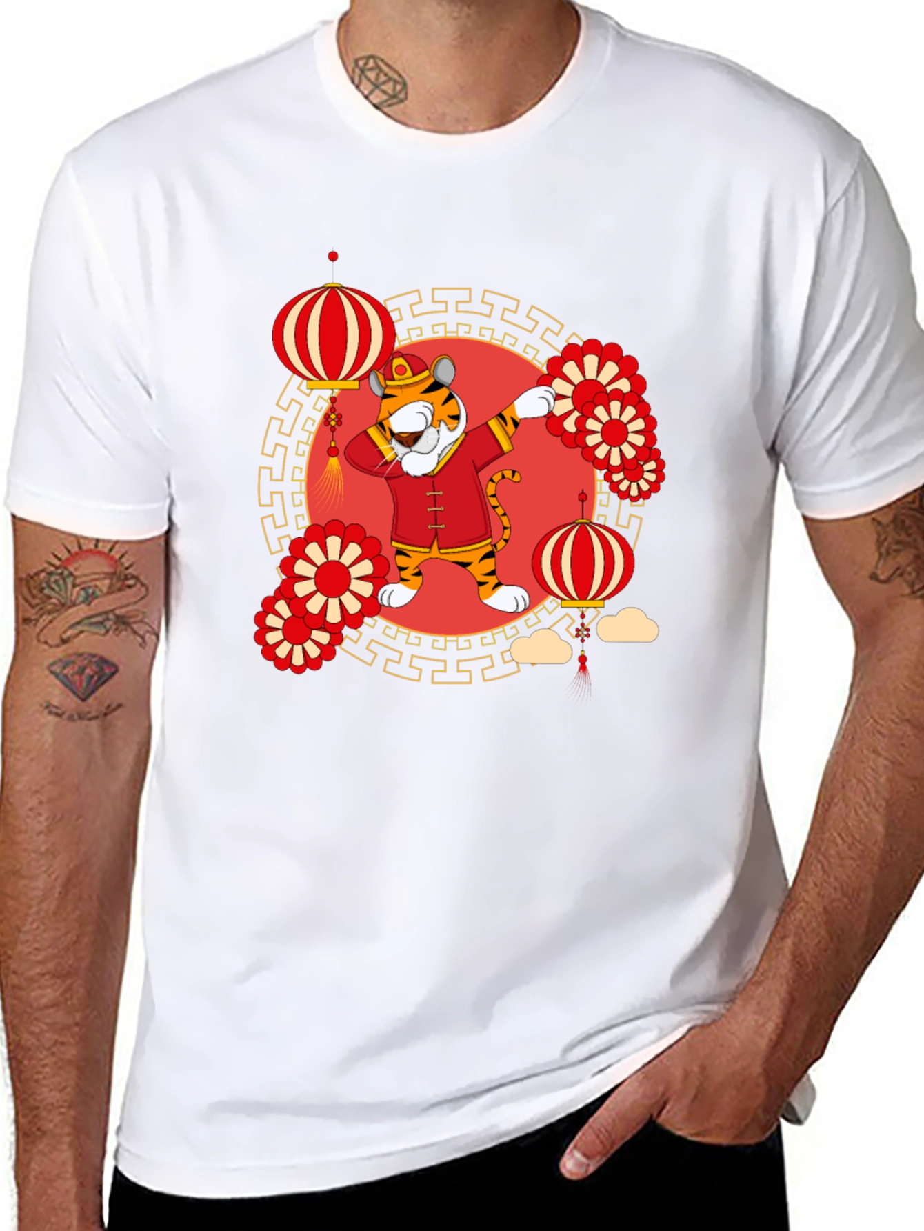 Dabbing Tiger Chinese New Year T-Shirt