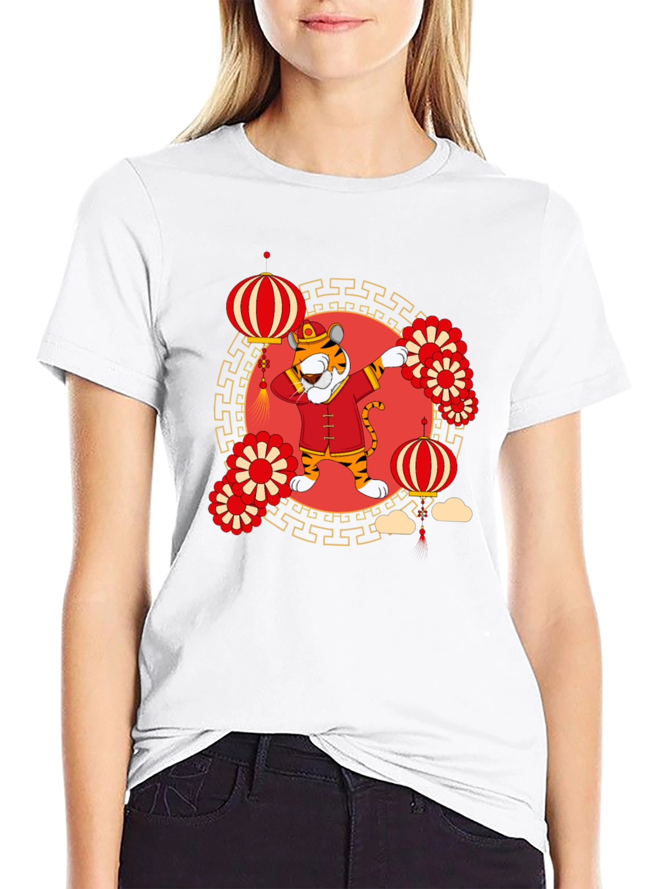 Dabbing Tiger Chinese New Year T-Shirt