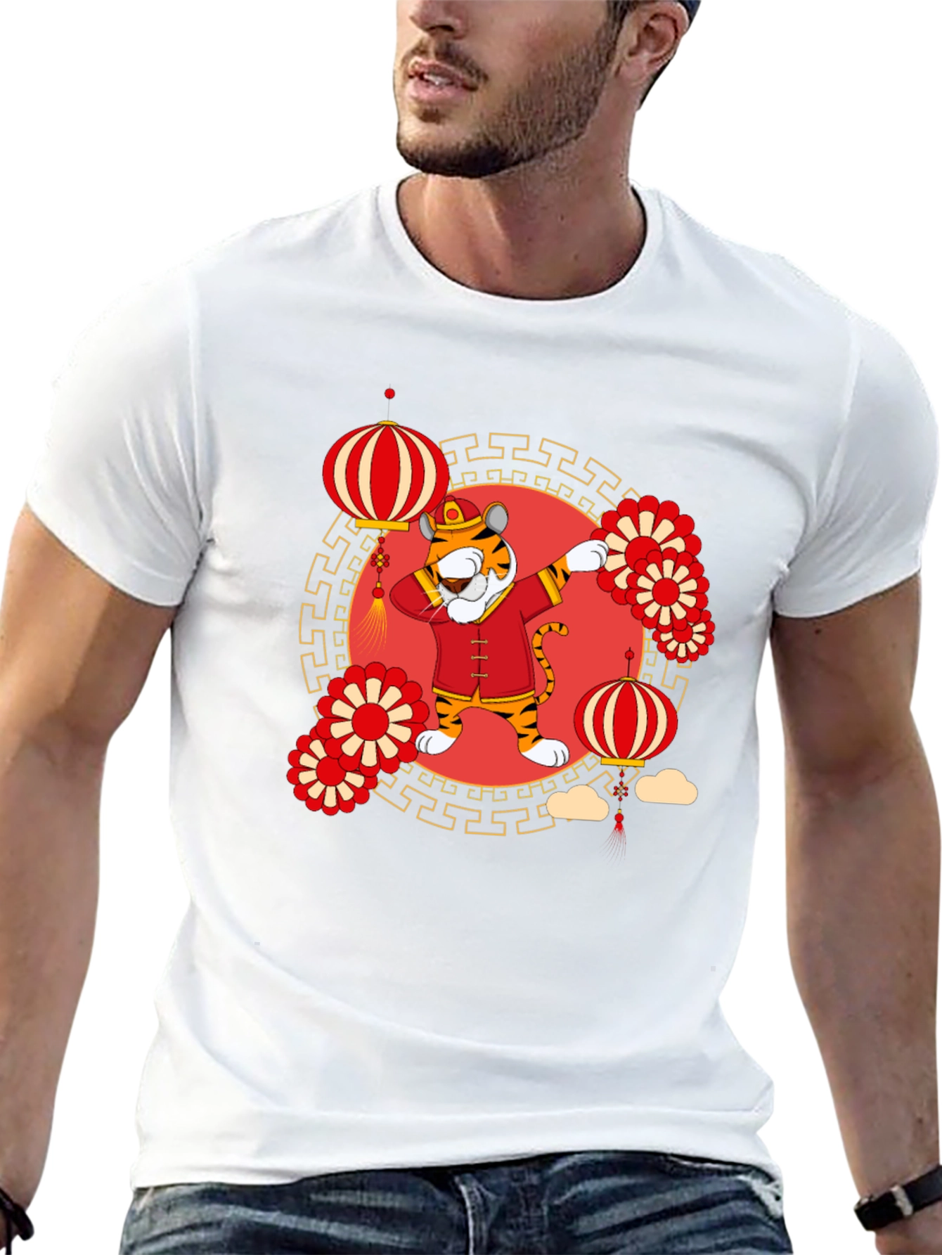 Dabbing Tiger Chinese New Year T-Shirt