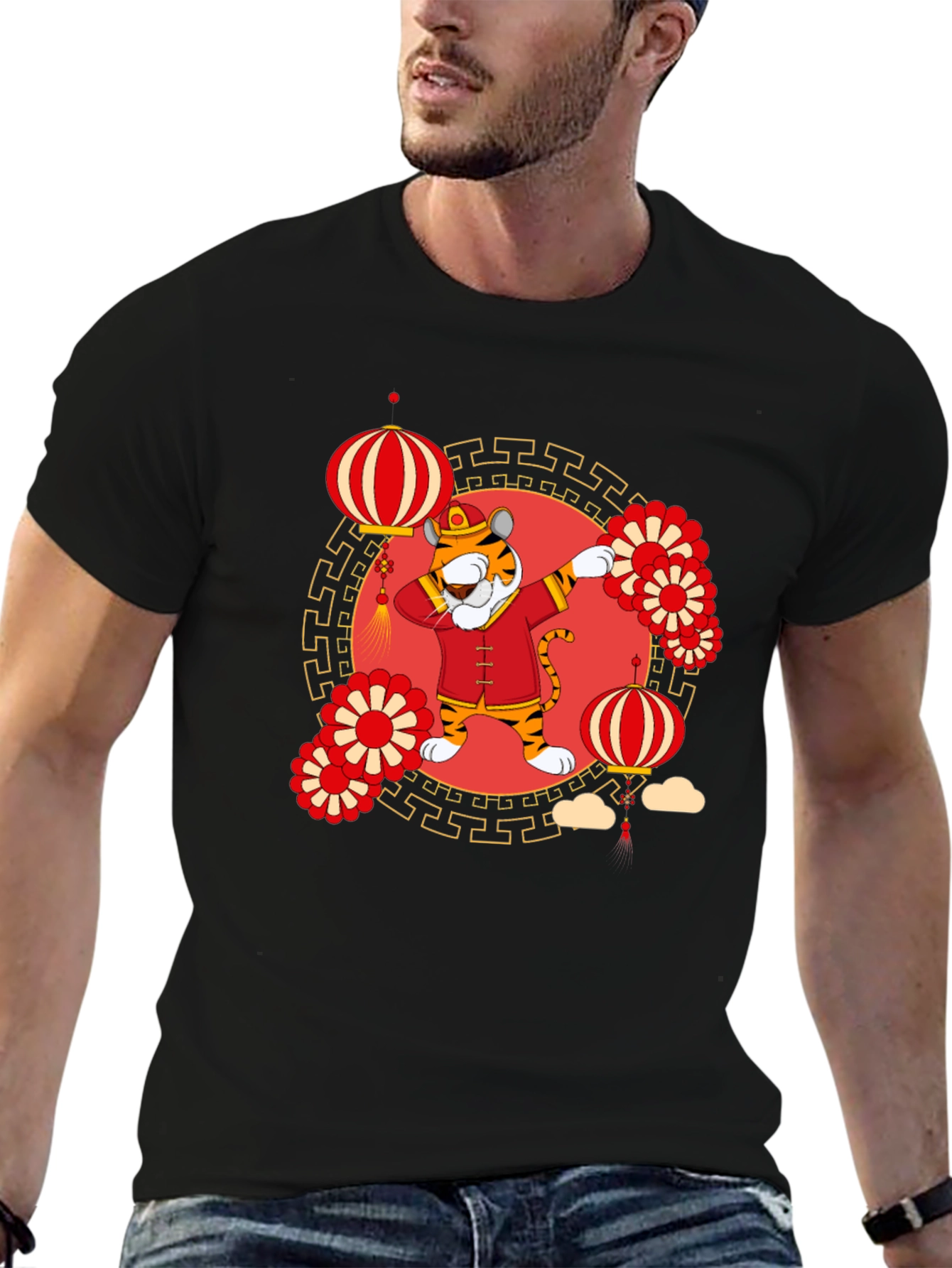 Dabbing Tiger Chinese New Year T-Shirt