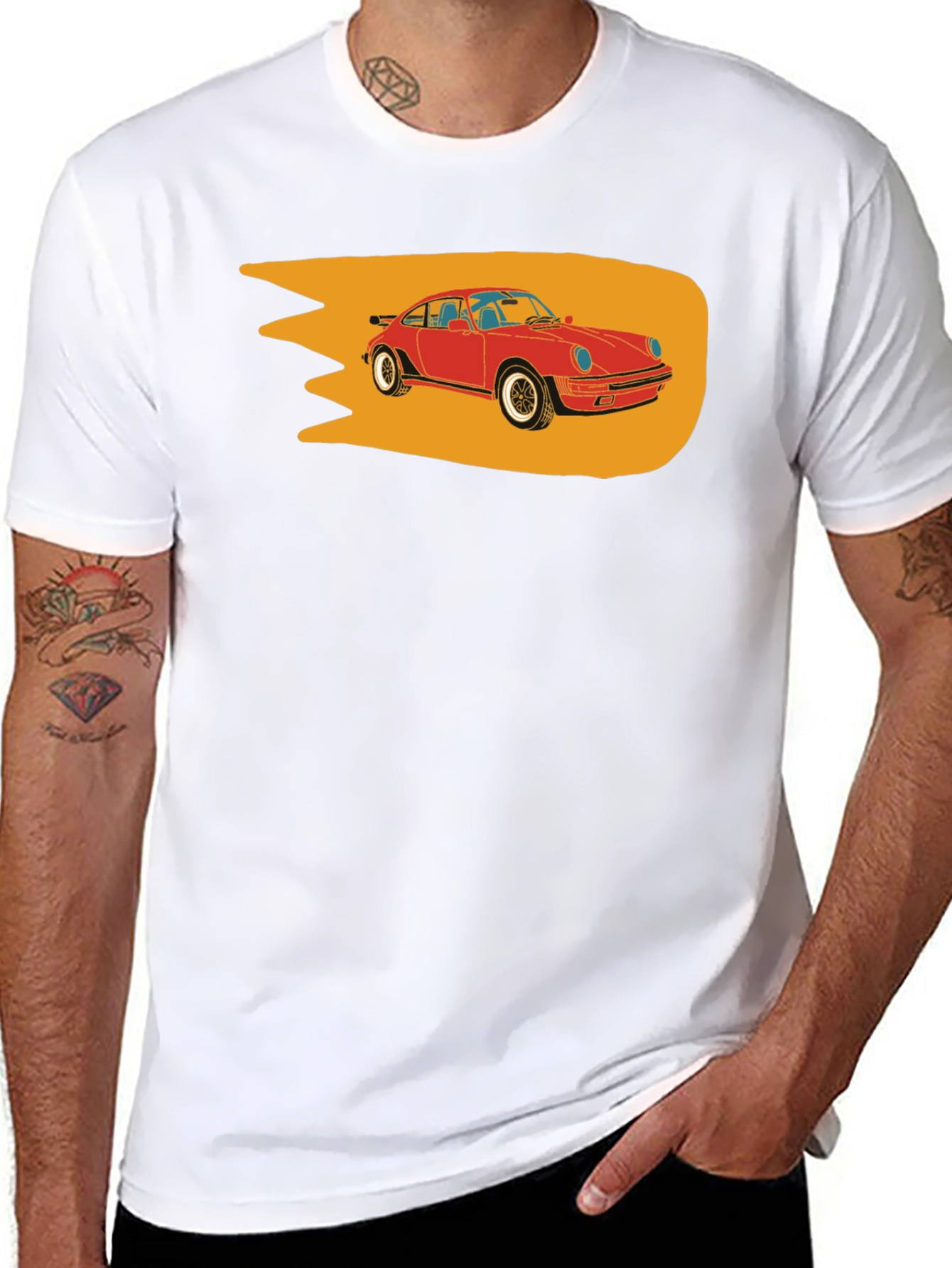 Classic Red Car Graphic T-Shirt