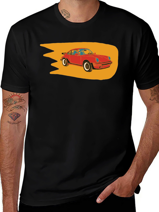 Classic Red Car Graphic T-Shirt