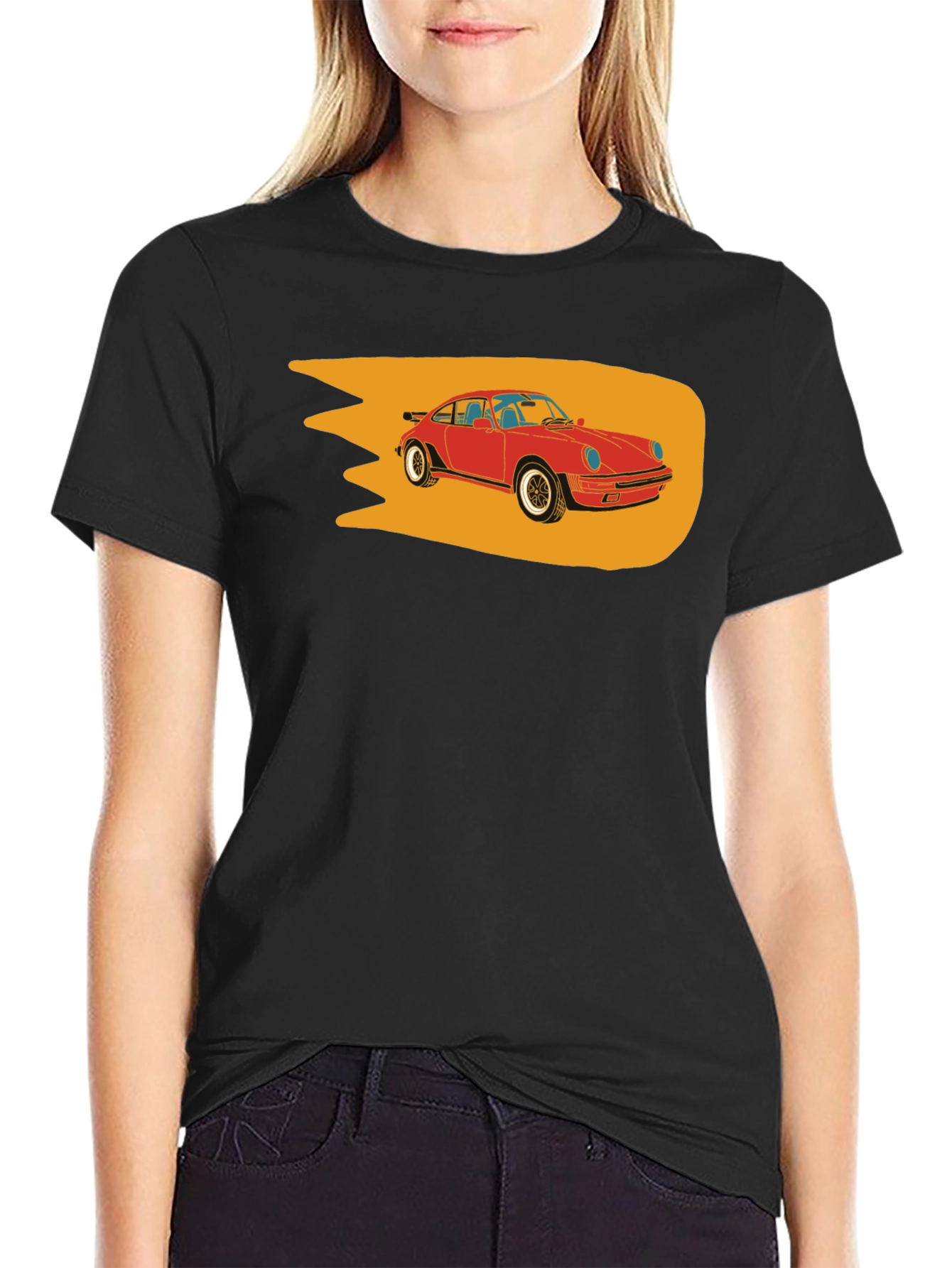 Classic Red Car Graphic T-Shirt