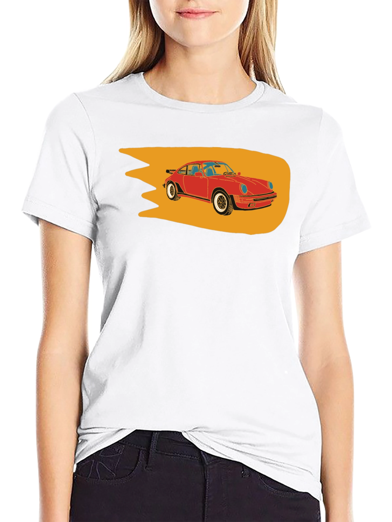 Classic Red Car Graphic T-Shirt