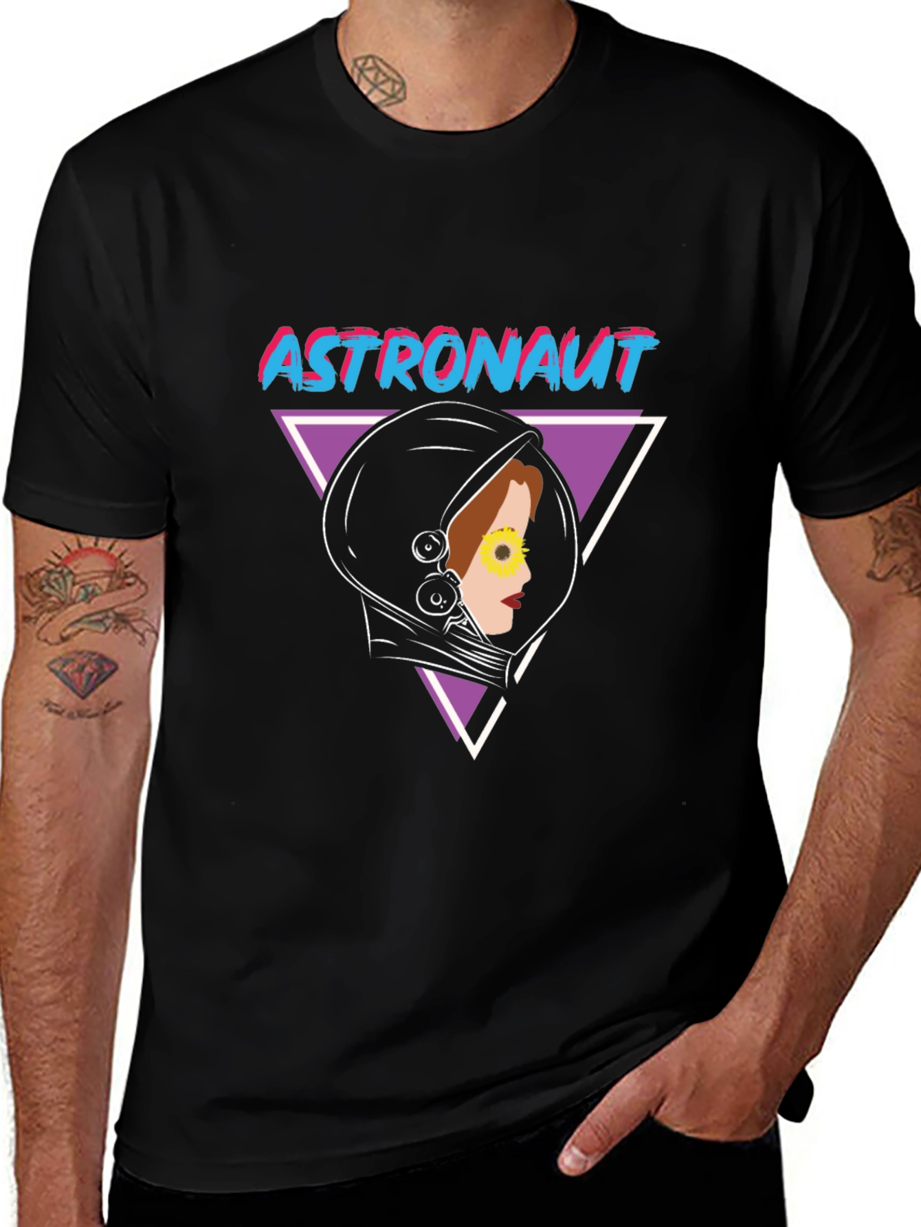 Astronaut Graphic Tee - Retro Space Style