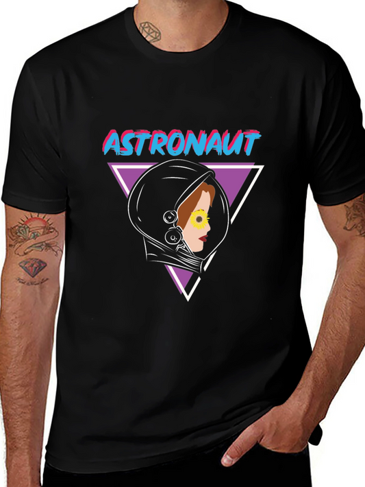 Astronaut Graphic Tee - Retro Space Style