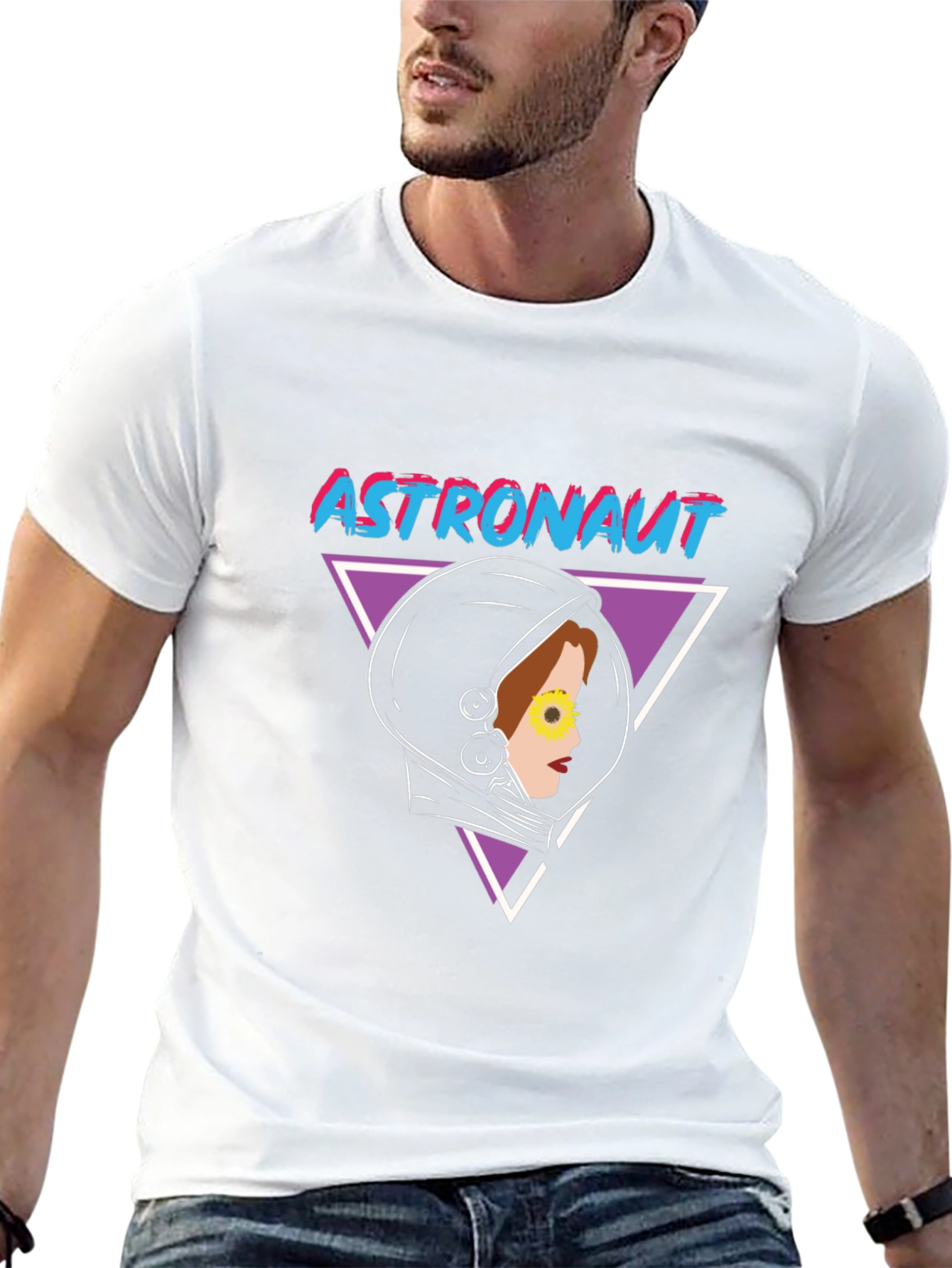 Astronaut Graphic Tee - Retro Space Style